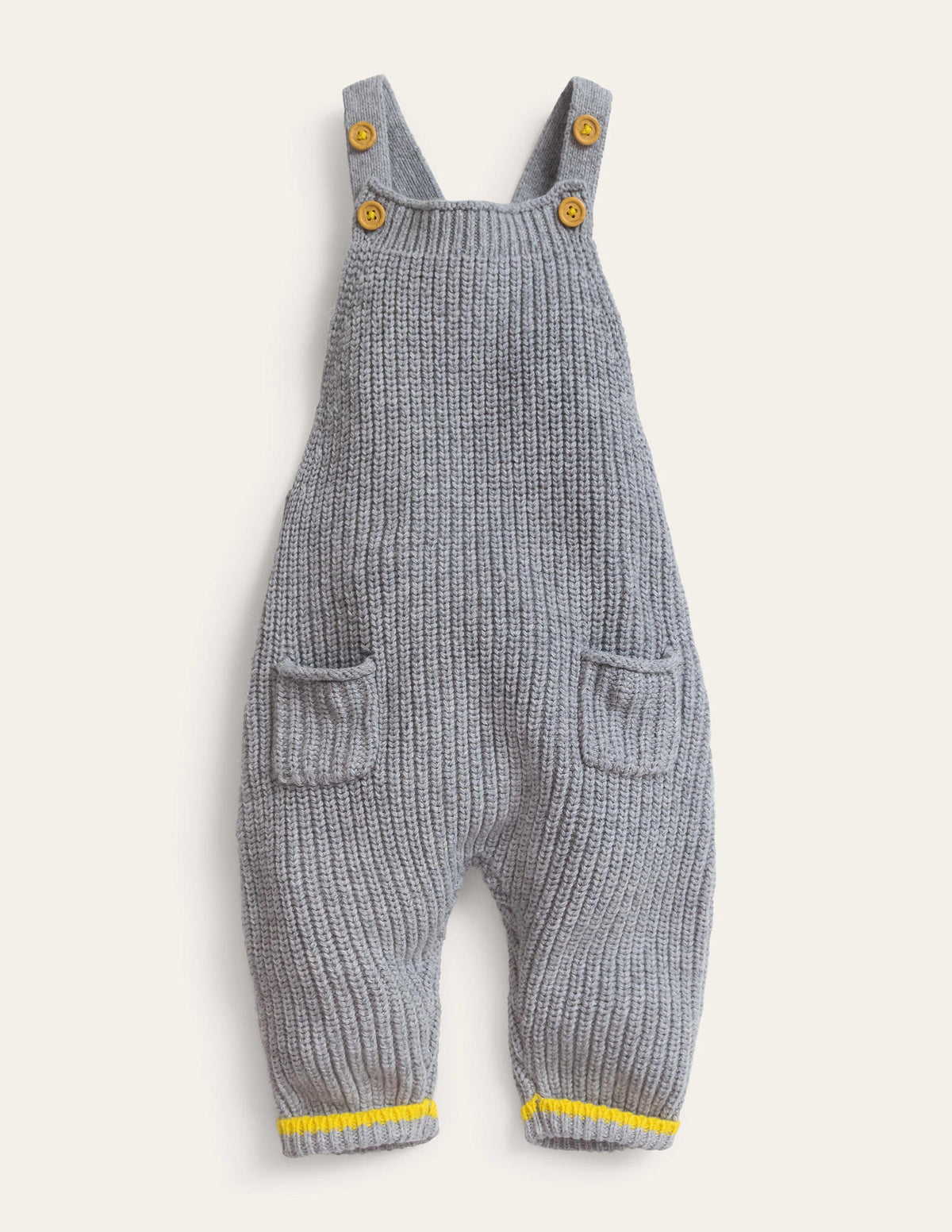 Knitted Dungarees-Grey Marl - Image 1