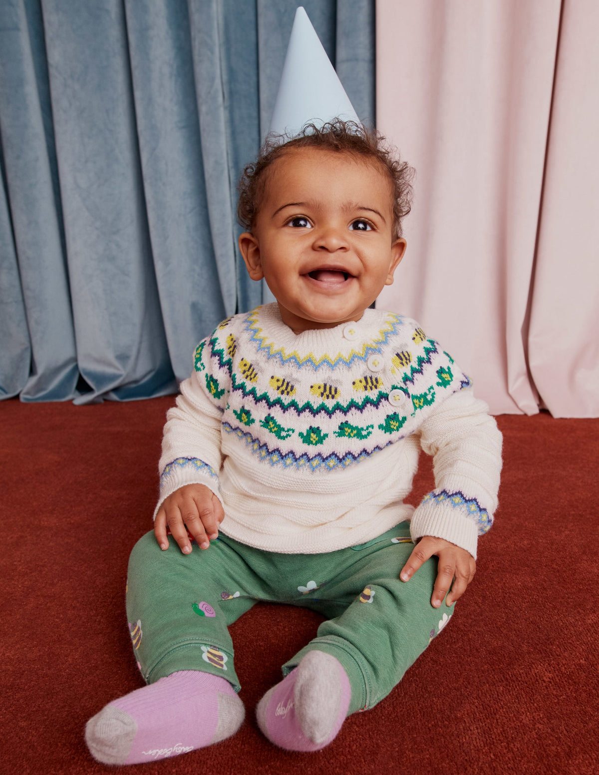 Fair Isle Jumper-Oatmeal Marl Frogs-4