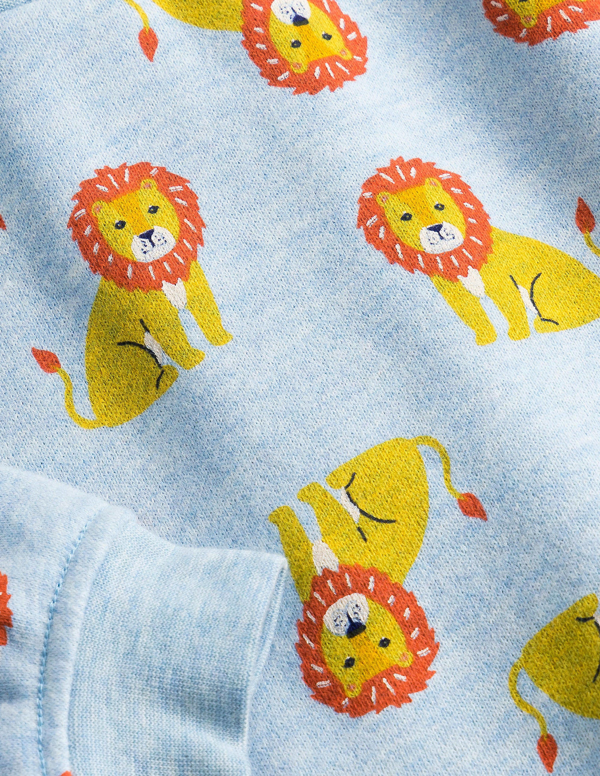 Relaxed Sweatshirt-Pebble Blue Lions-3
