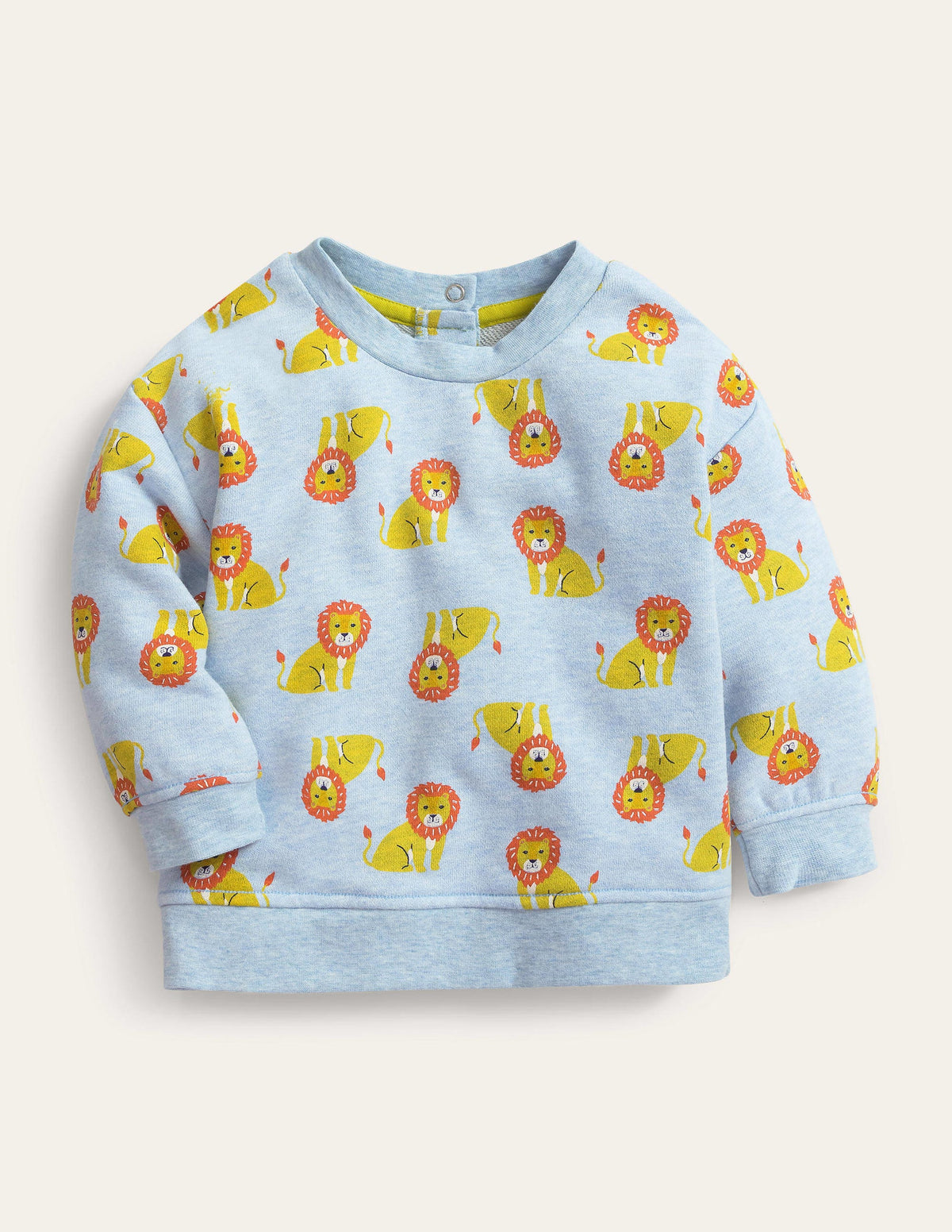 Relaxed Sweatshirt-Pebble Blue Lions-1