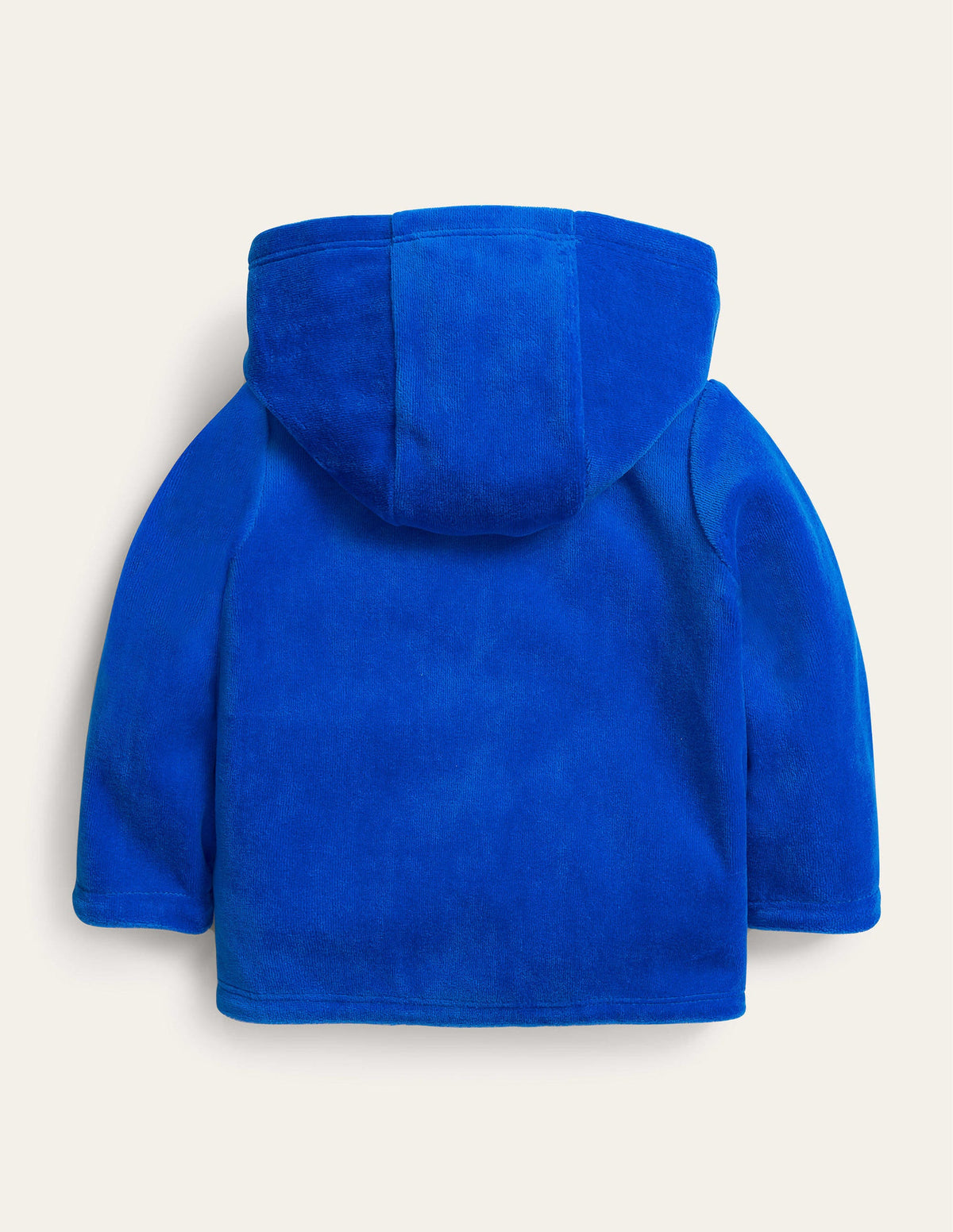 Jersey Velvet Hooded Jacket-Penzance Blue - Image 2