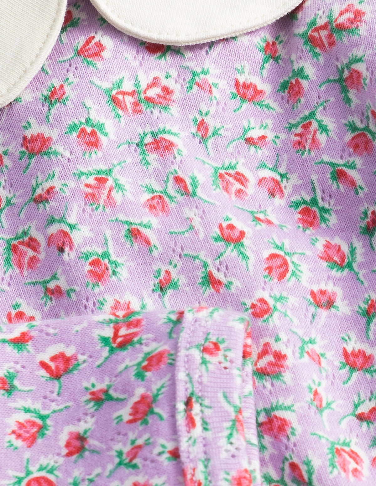 Pointelle Collared Body-Lilac Vintage Sprig-3
