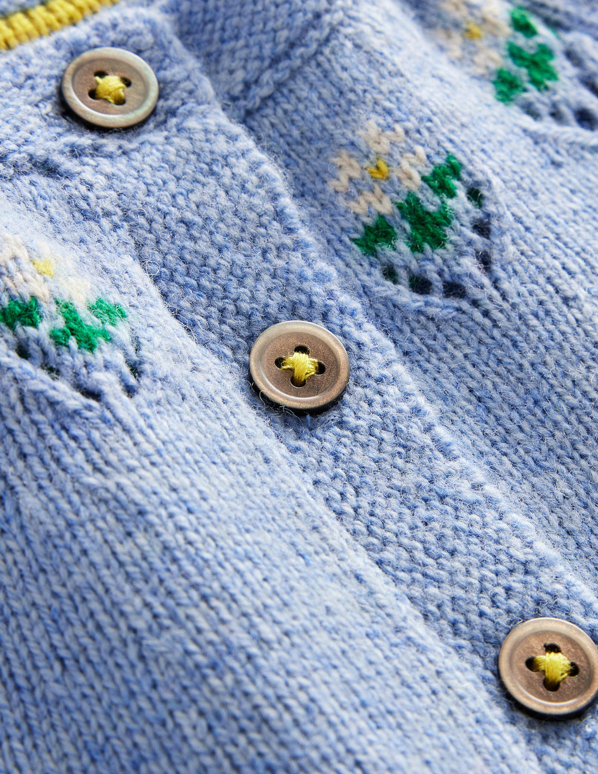 Embroidered Flower Cardigan-Brunnera Blue-3