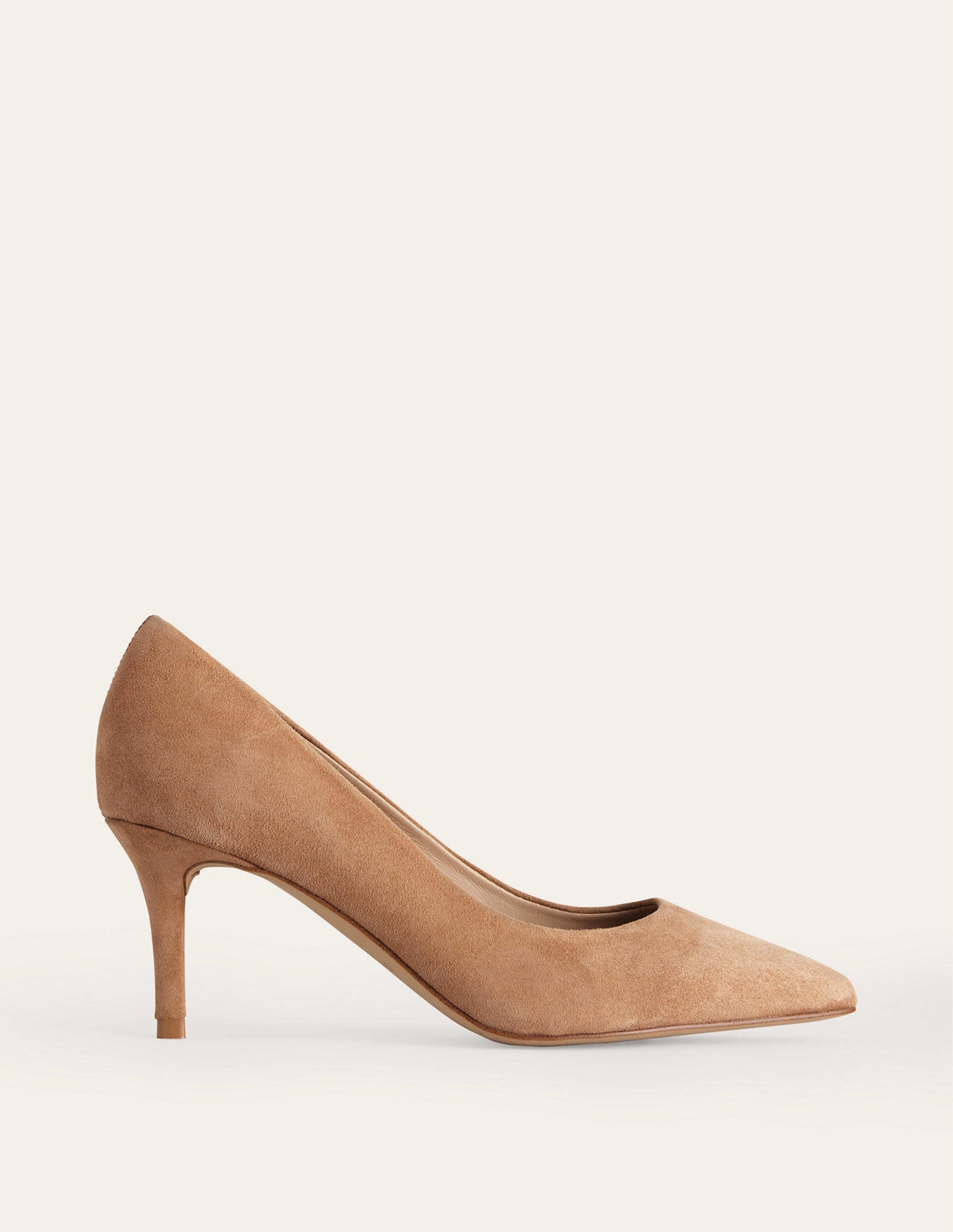 Lara Mid-Heeled Court Shoes-Maple Sugar Suede-2
