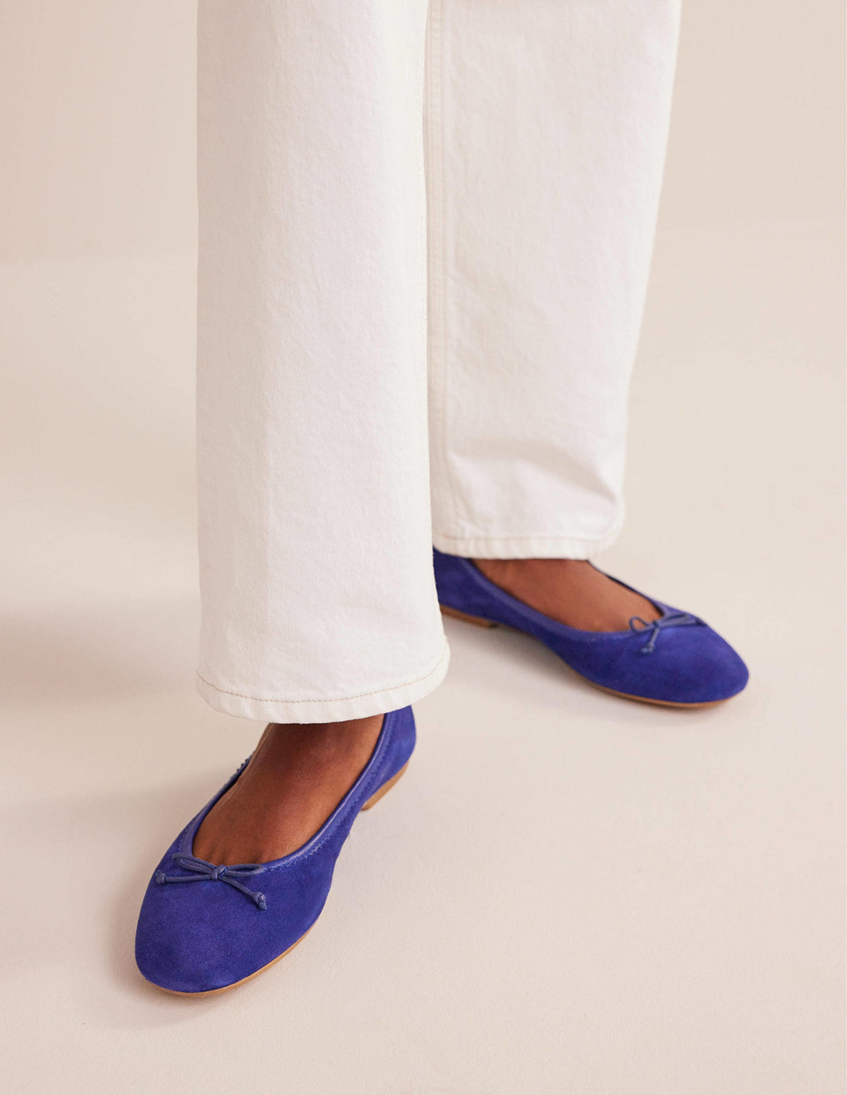 Kitty Flexi Sole Ballet Pumps-Lapis Blue Suede - Image 1