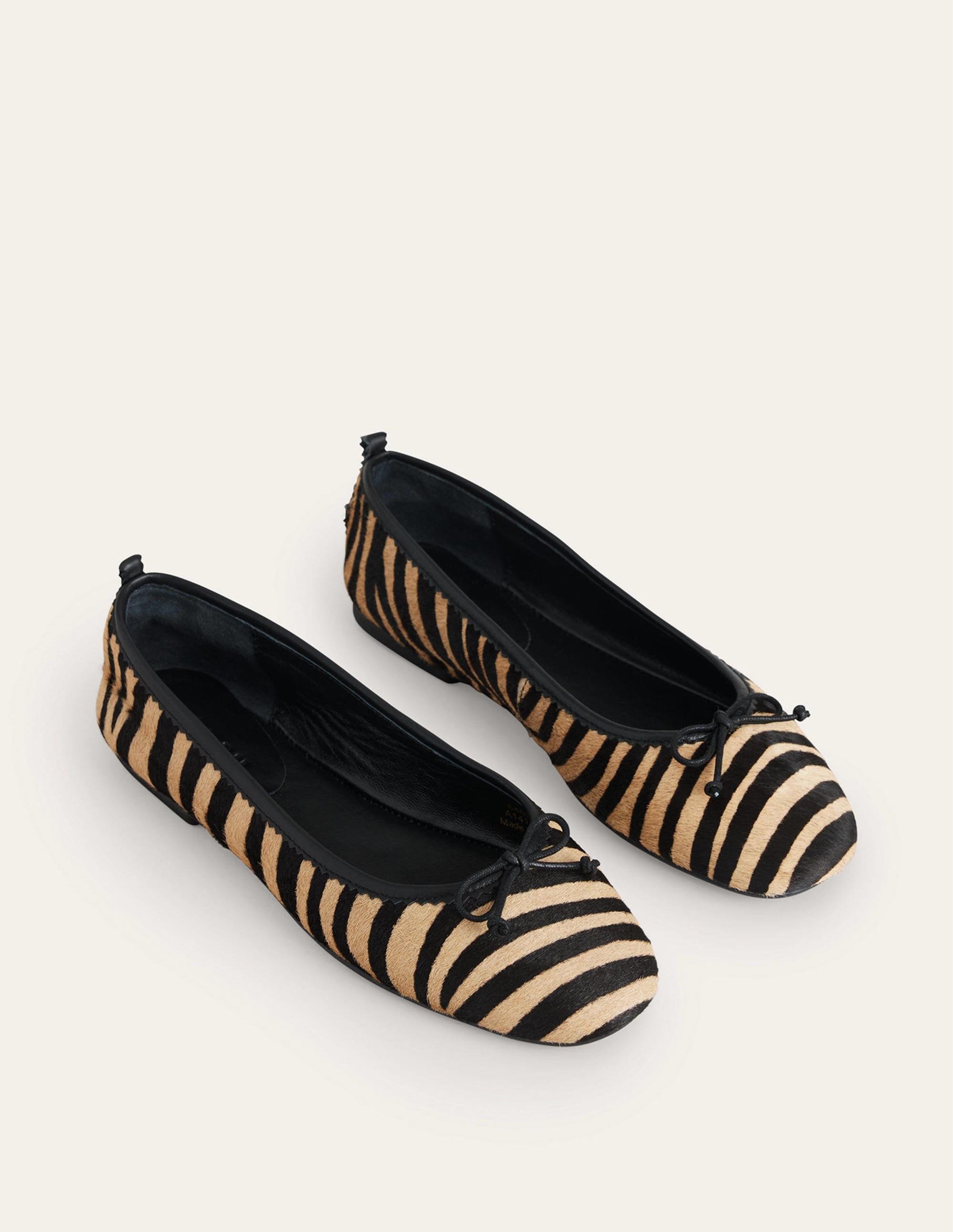 Kitty Flexi Sole Ballet Pumps-Zebra Pony Hair - Image 3