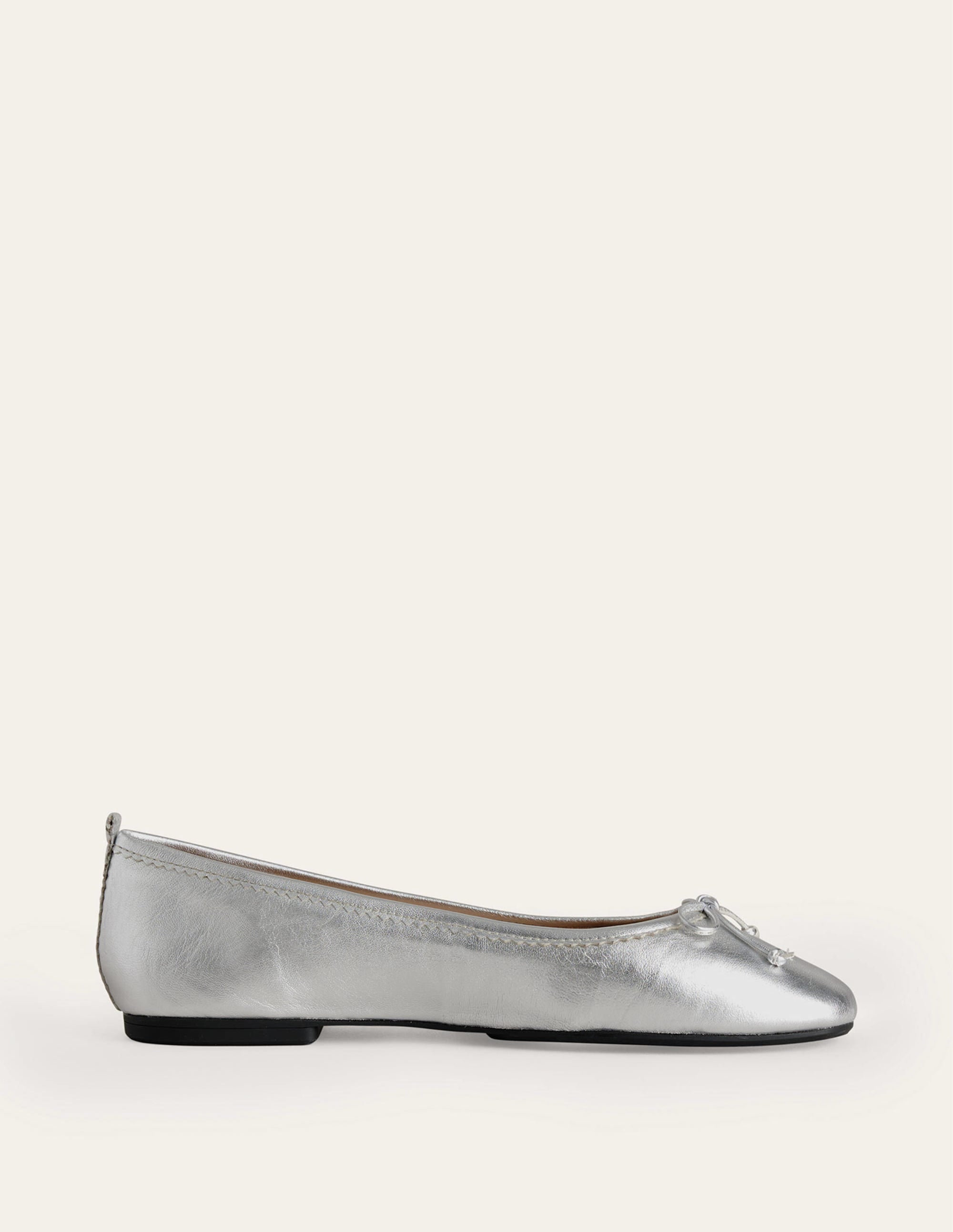 Kitty Flexi Sole Ballet Pumps-Silver Metallic - Image 2