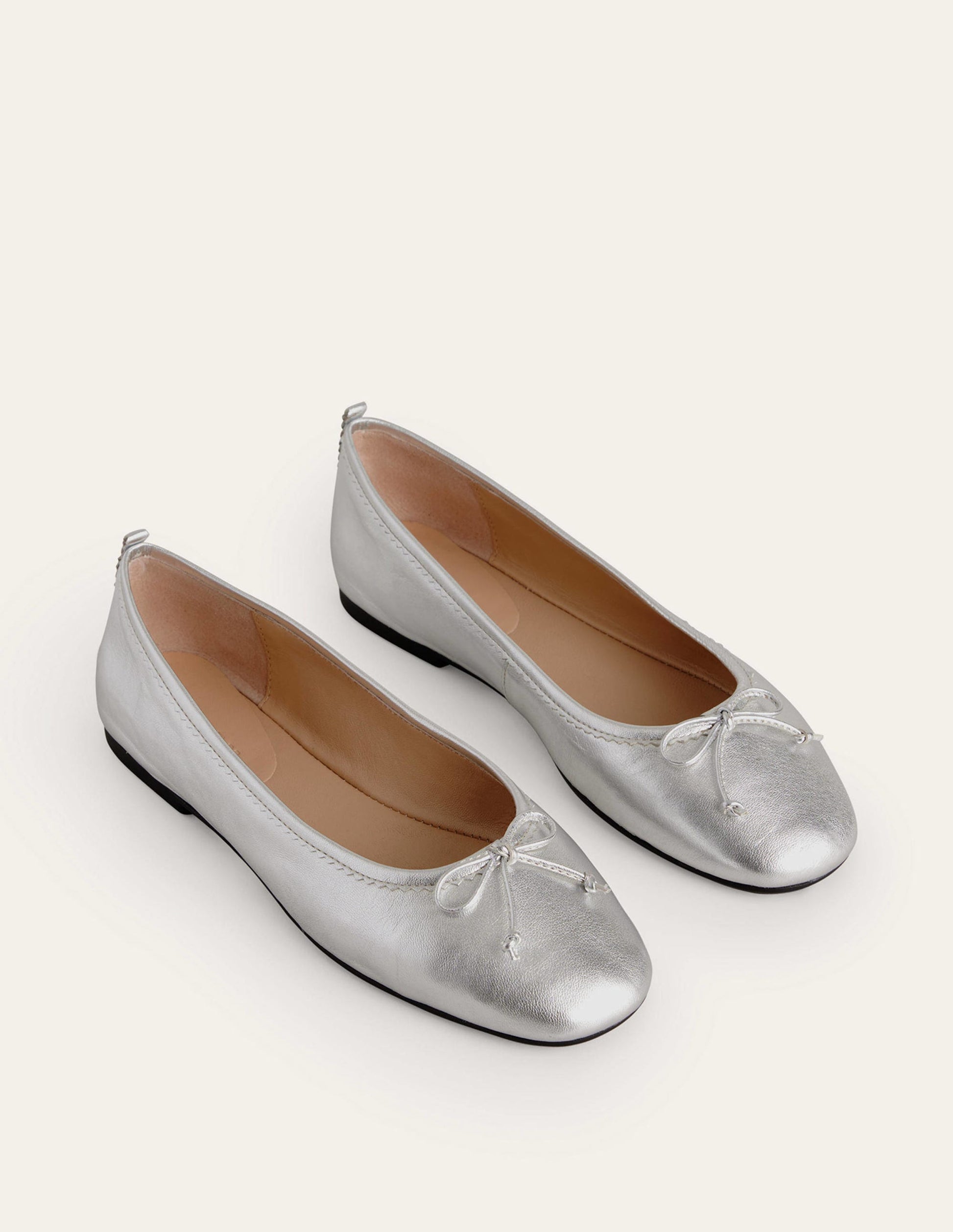 Kitty Flexi Sole Ballet Pumps-Silver Metallic-3