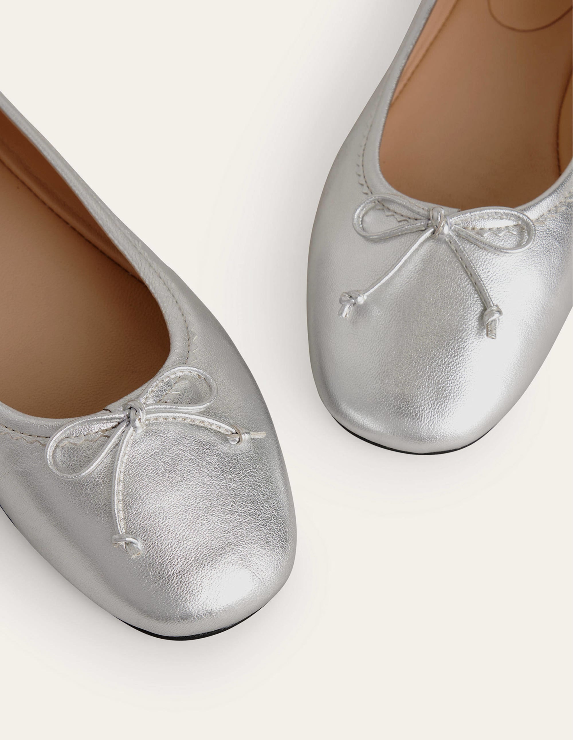 Kitty Flexi Sole Ballet Pumps-Silver Metallic - Image 4