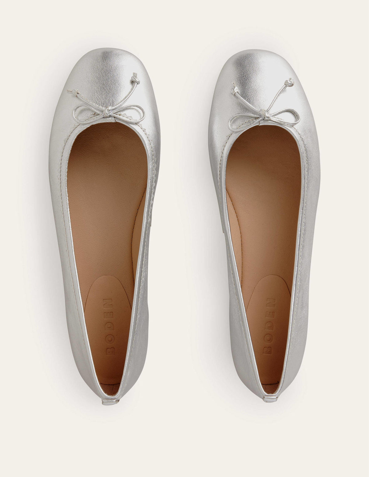 Kitty Flexi Sole Ballet Pumps-Silver Metallic - Image 5