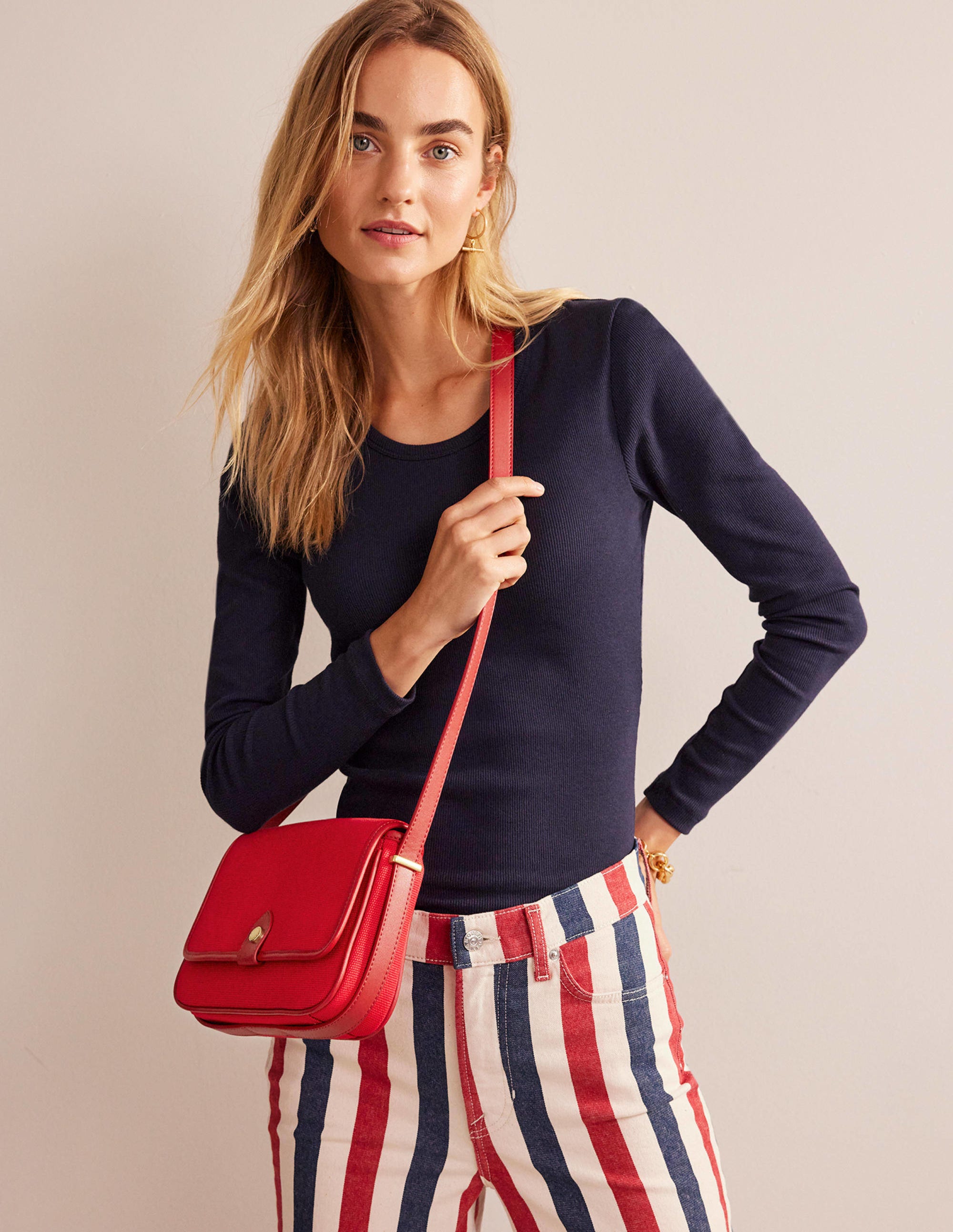 Structured Cross-Body Bag-Hot Pepper - Image 1