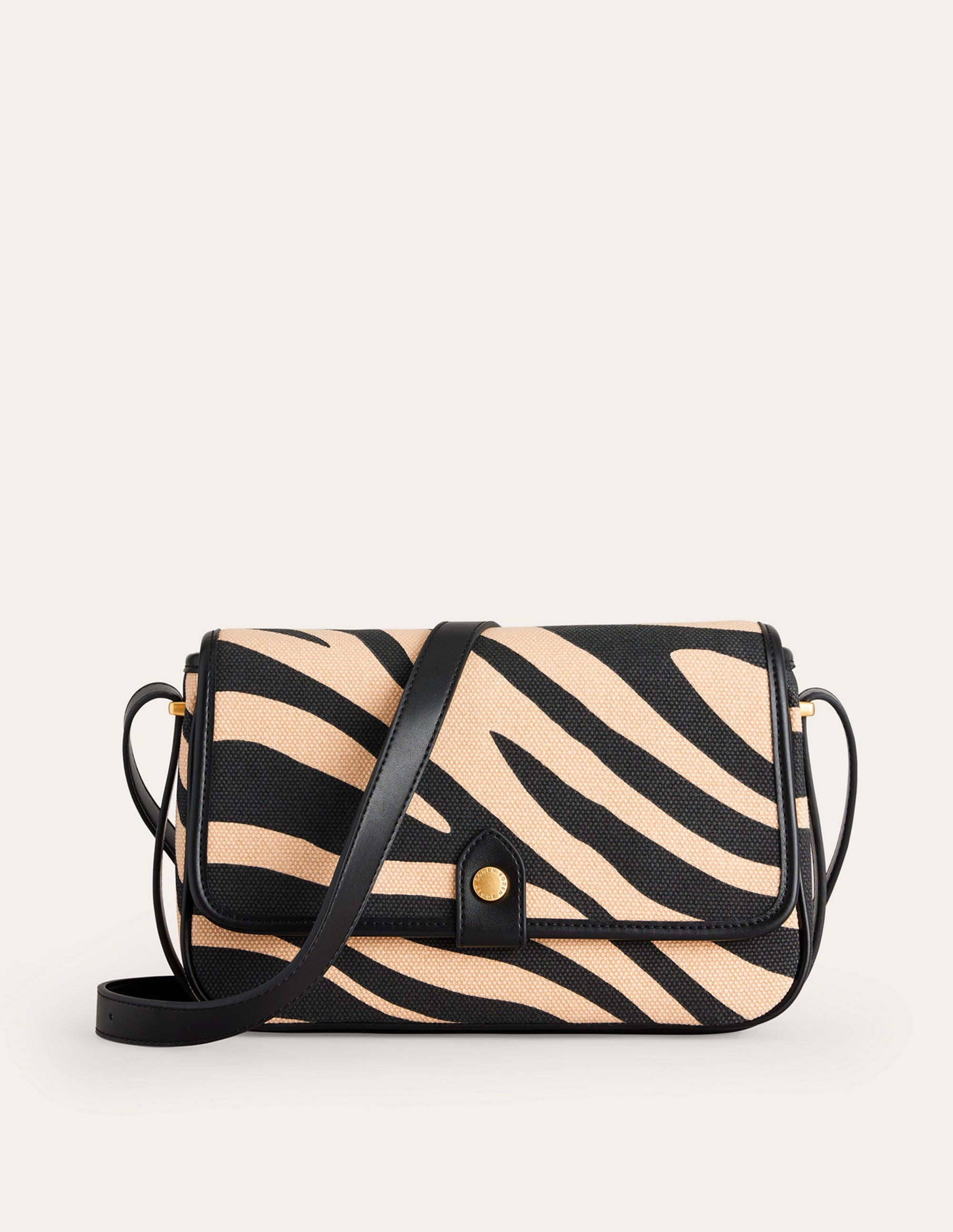 Structured Cross-Body Bag-Beige Tiger - Image 3