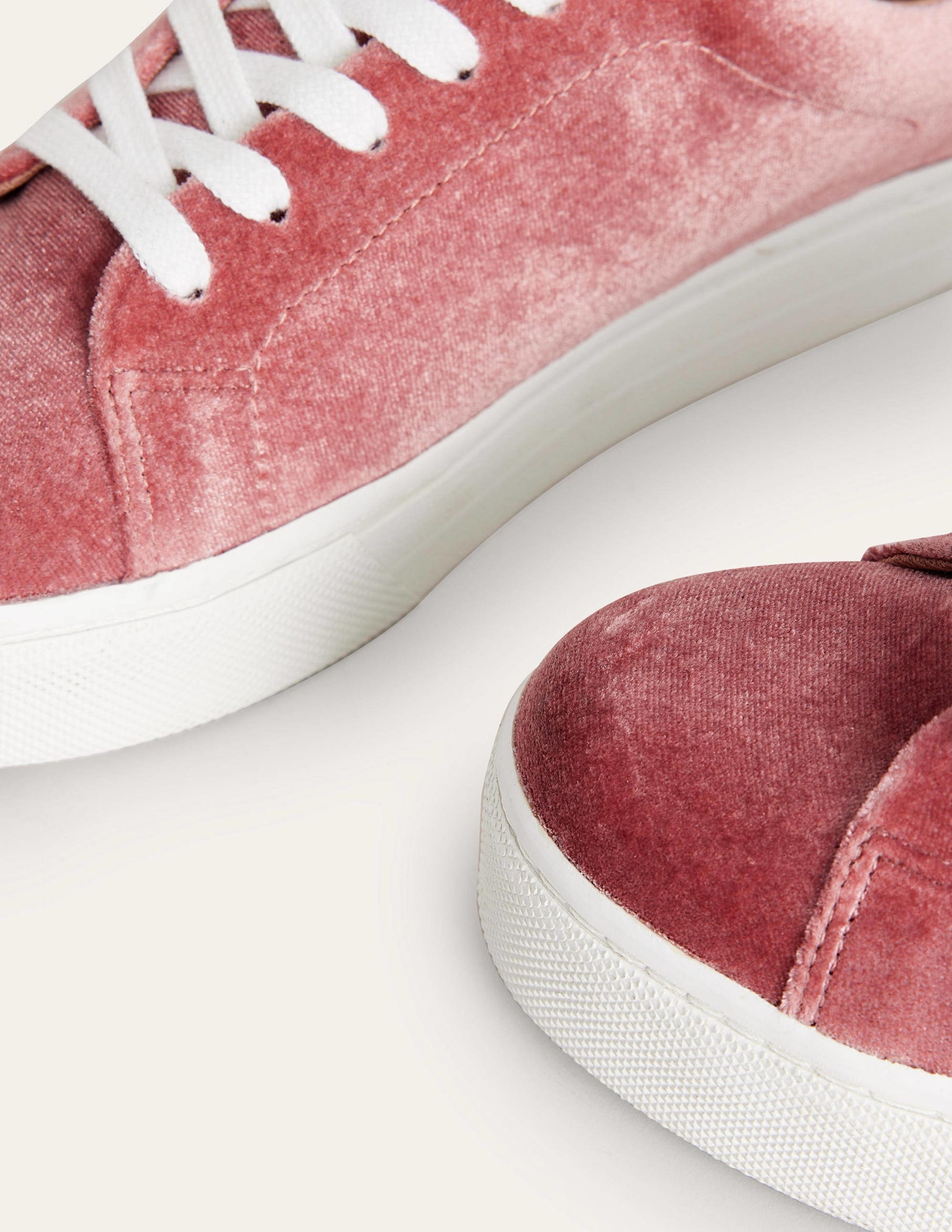 Velvet Flatform Trainer-Dusty Rose Velvet-4
