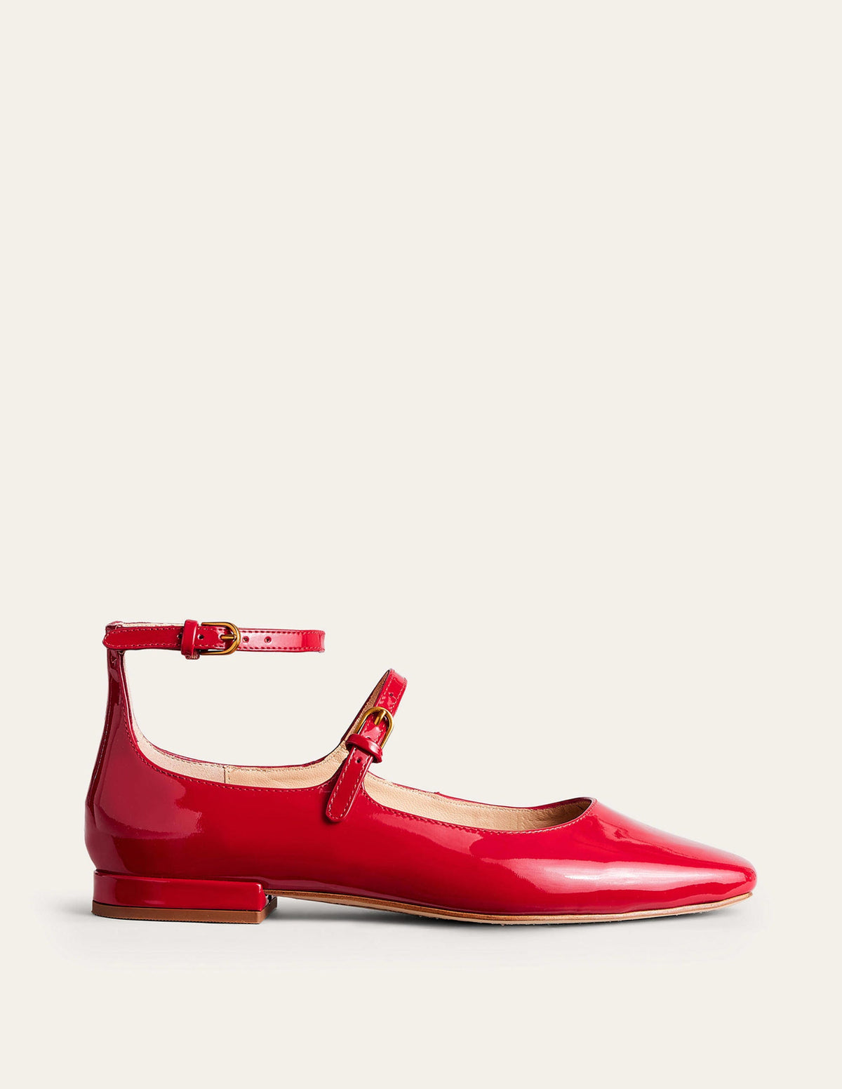 Double-Strap Mary Jane Shoes-Hot Pepper Patent - Image 2