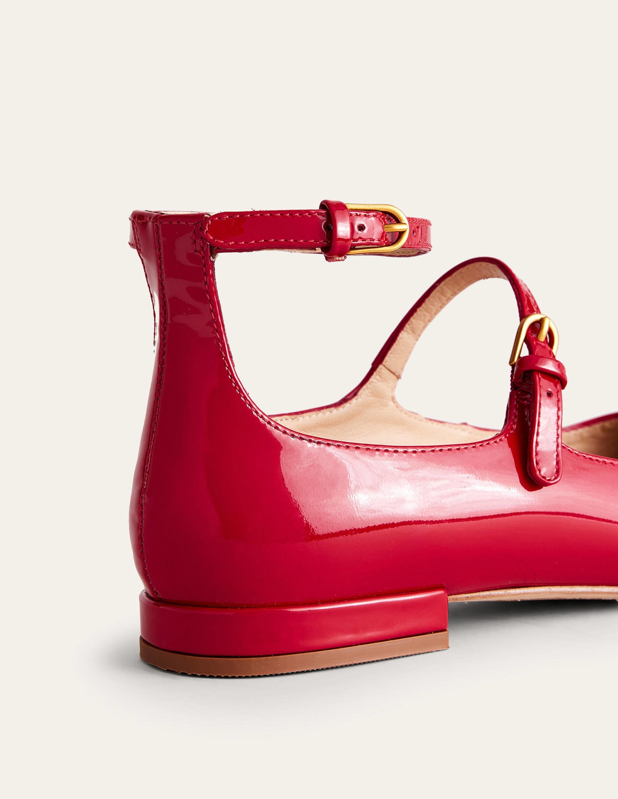 Double-Strap Mary Jane Shoes-Hot Pepper Patent - Image 4