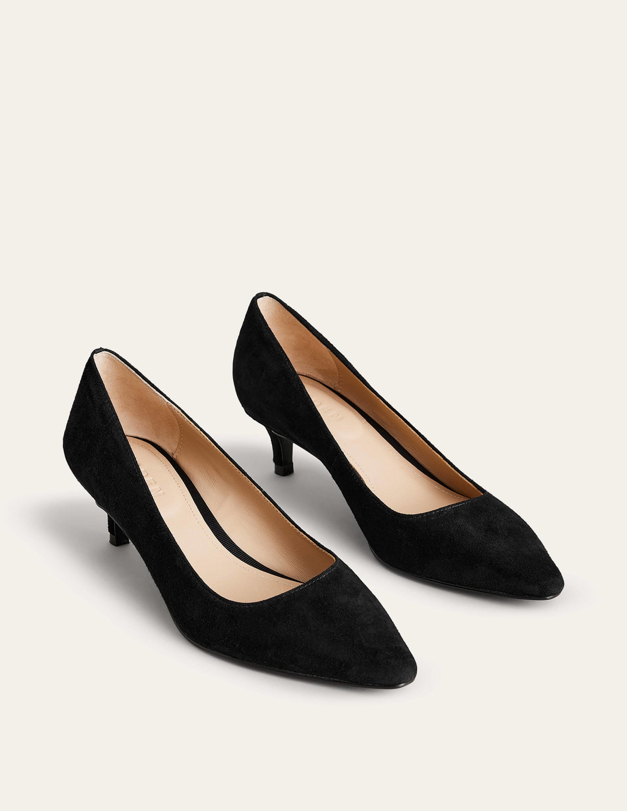 Lara Low-Heeled Court Shoes-Black - Image 3