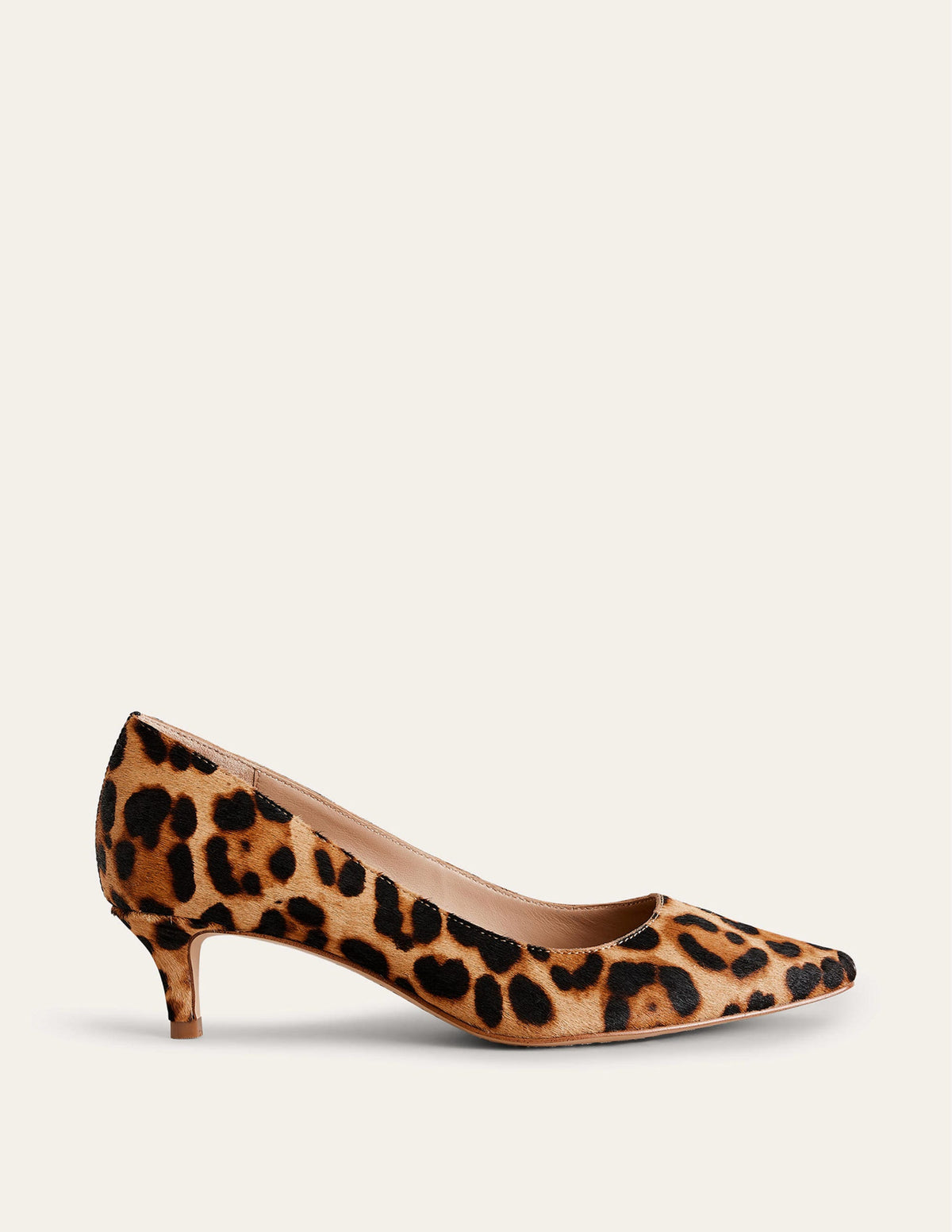 Lara Low-Heeled Court Shoes-Leopard Pony-2
