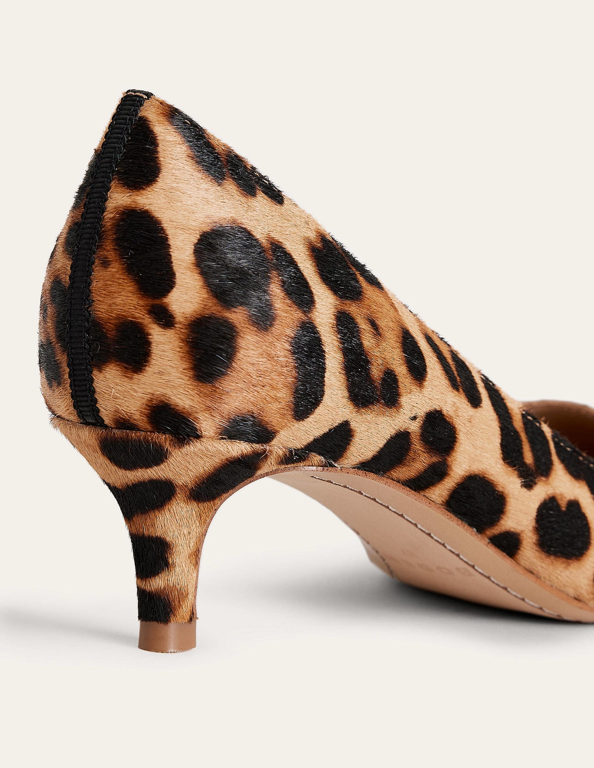 Lara Low-Heeled Court Shoes-Leopard Pony-4