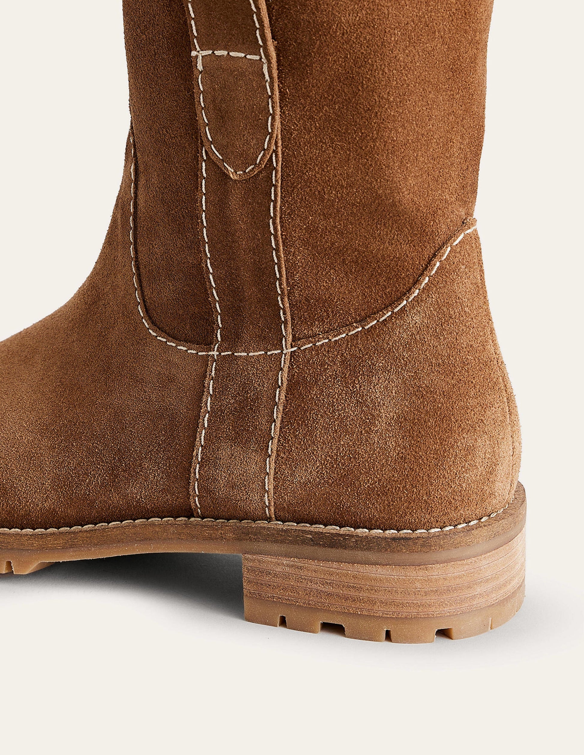 Western Suede Ankle Boots-Tan Suede-5