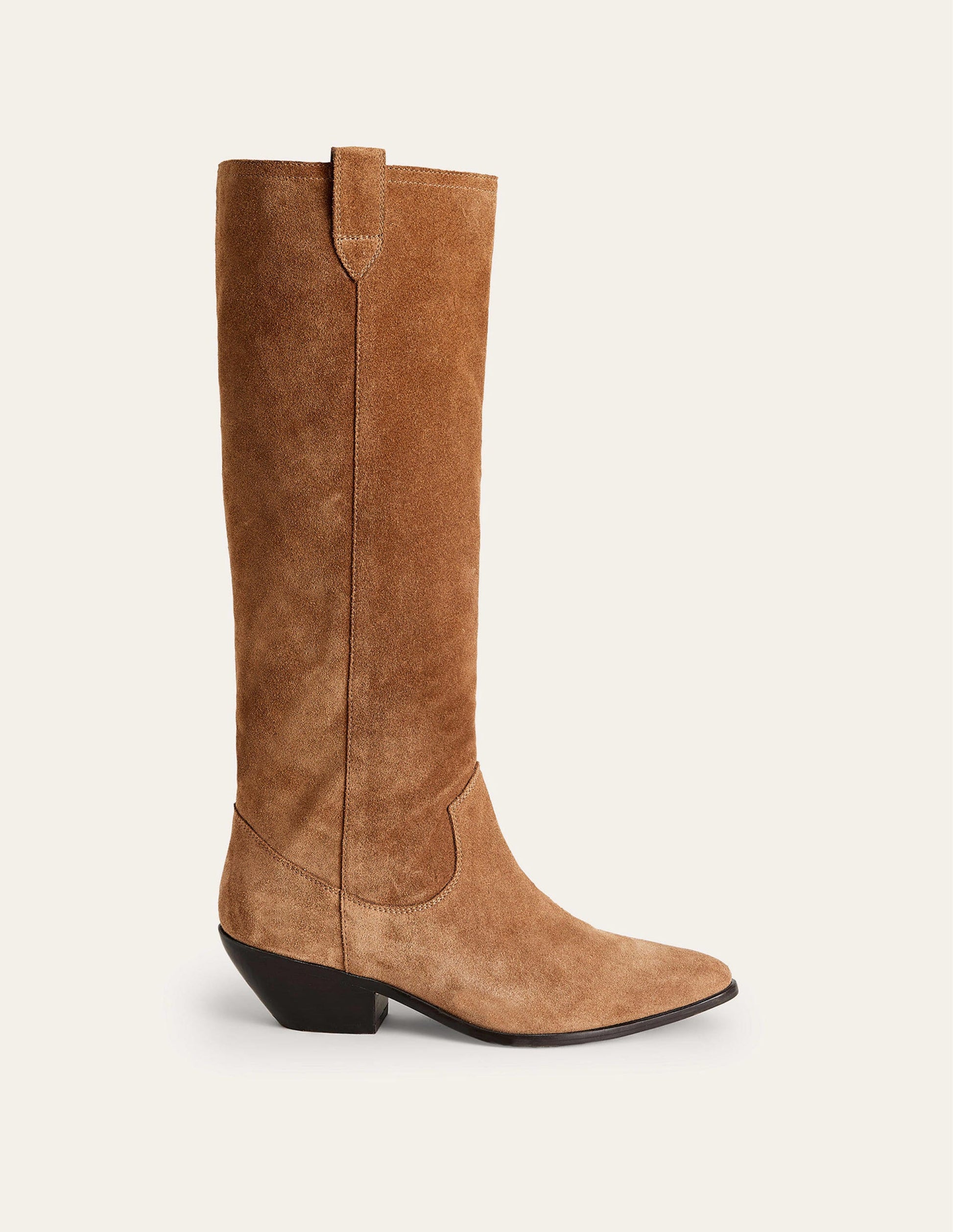 Western Knee High Boots-Rusty Tan Suede-1