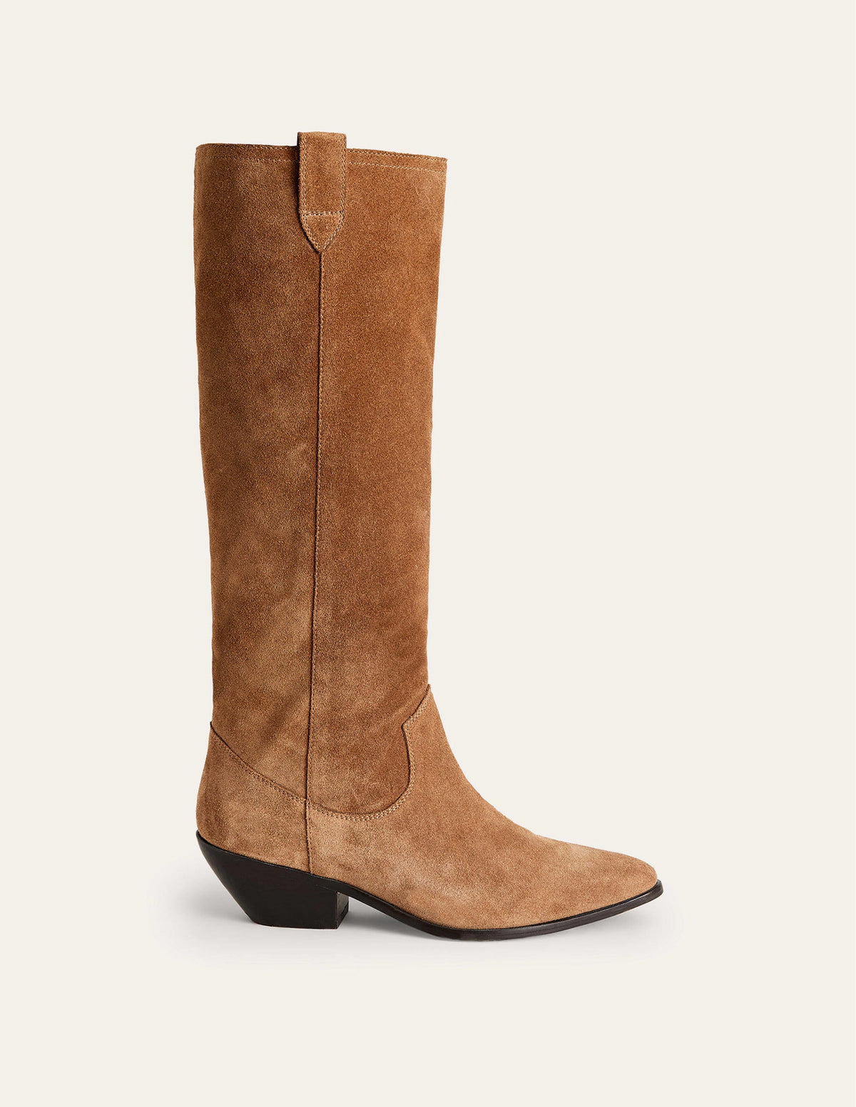 Western Knee High Boots-Rusty Tan Suede - Image 1