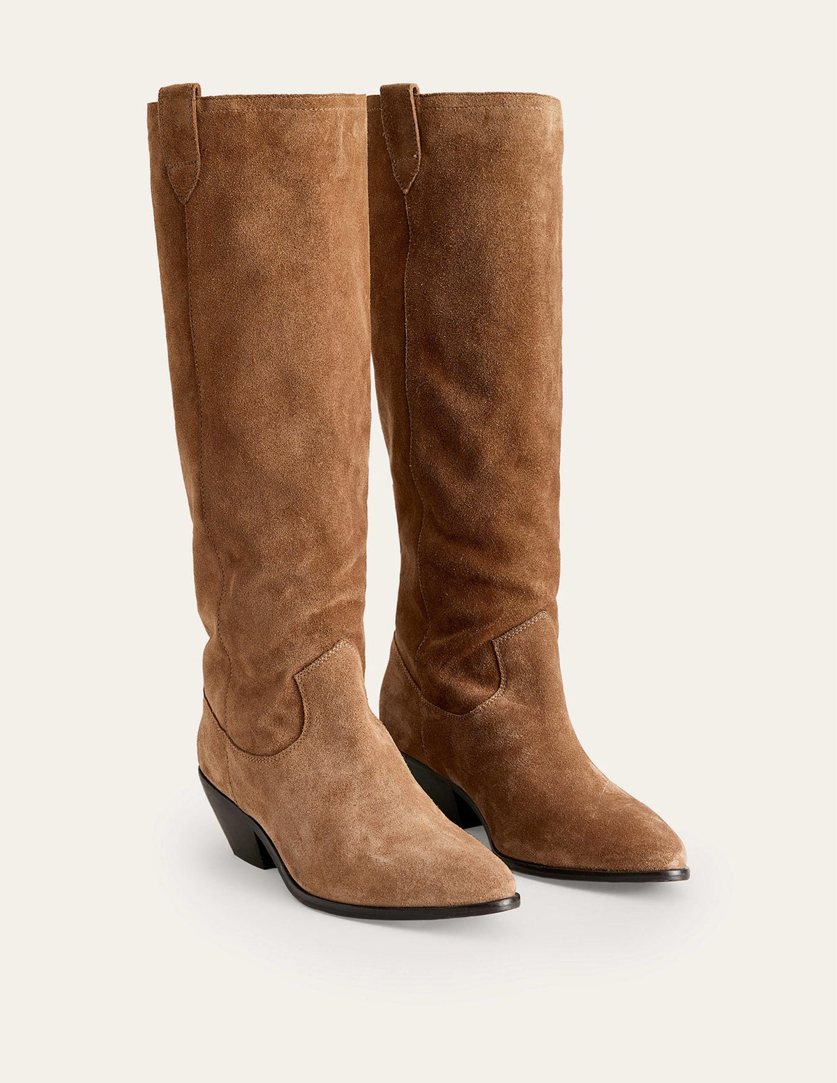 Western Knee High Boots-Rusty Tan Suede - Image 4