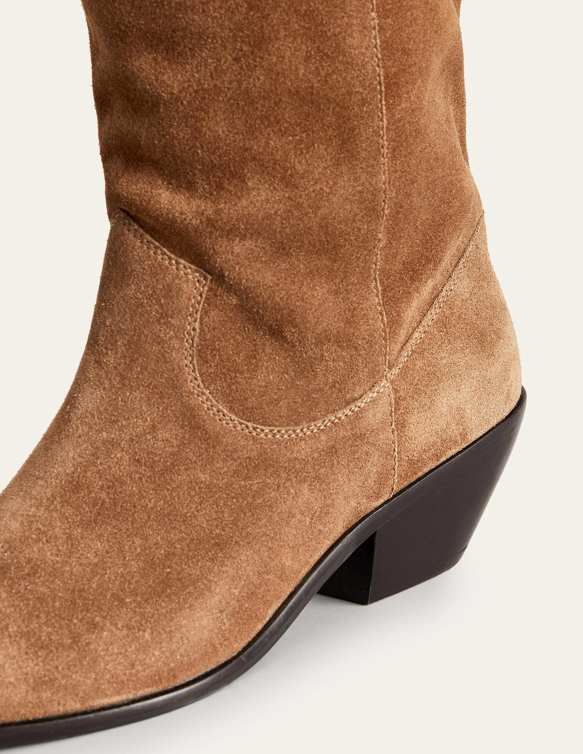 Western Knee High Boots-Rusty Tan Suede - Image 5
