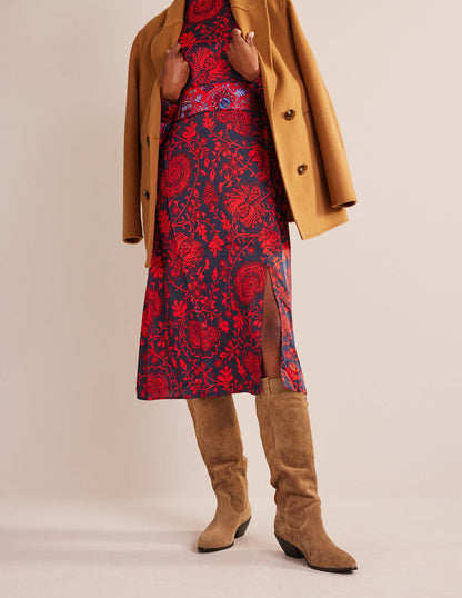 Western Knee High Boots-Rusty Tan Suede-2