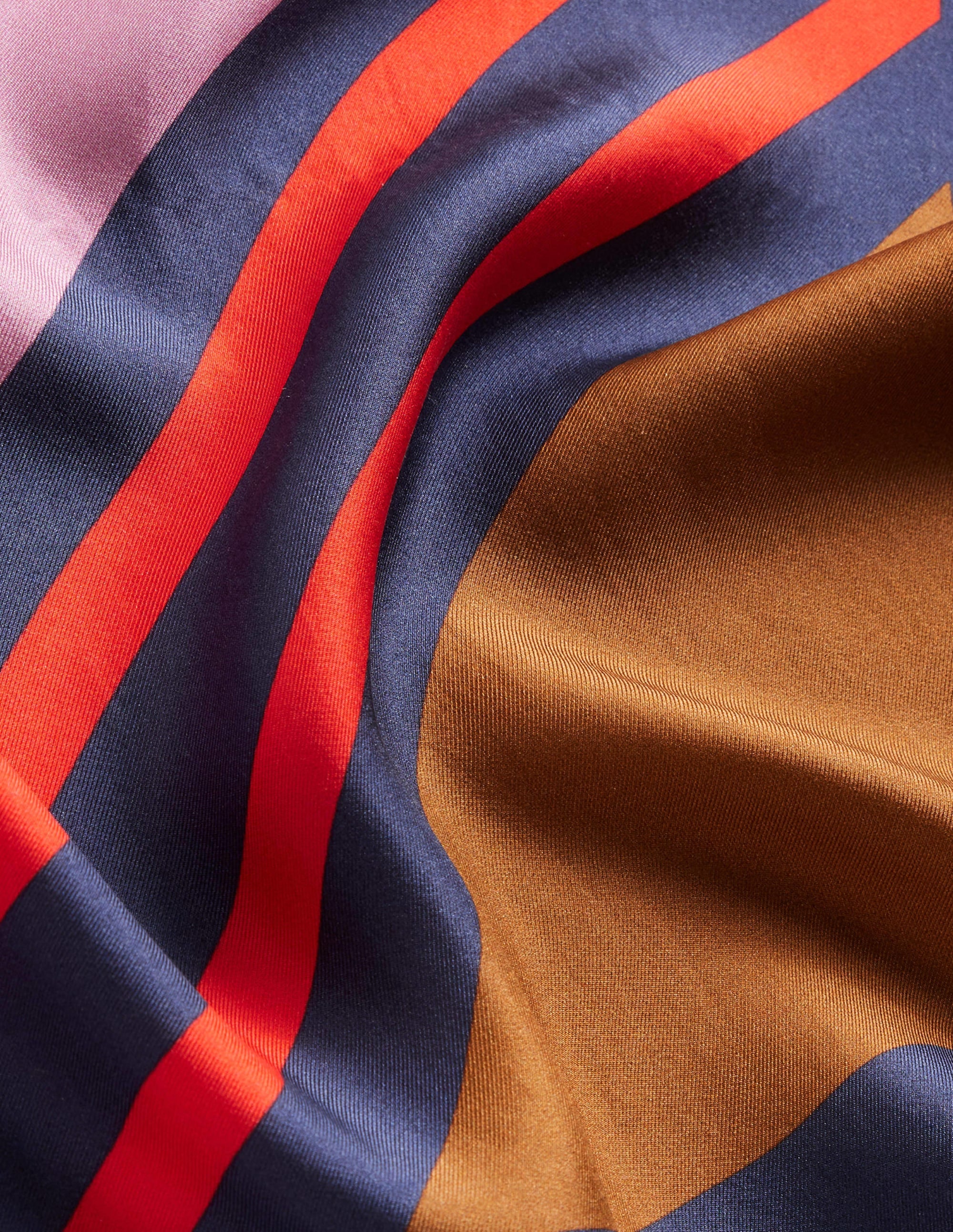 Elisabeth Silk Square Scarf-Multi Stripe - Image 3