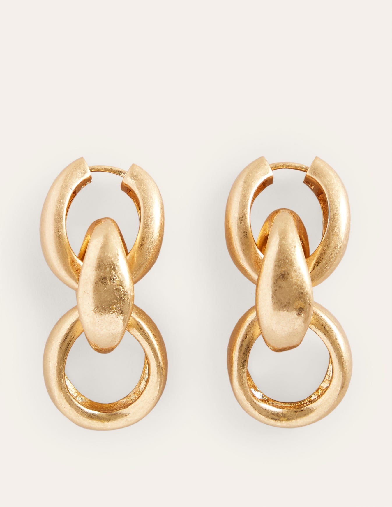 Chunky Chain-Link Earrings-Gold-2