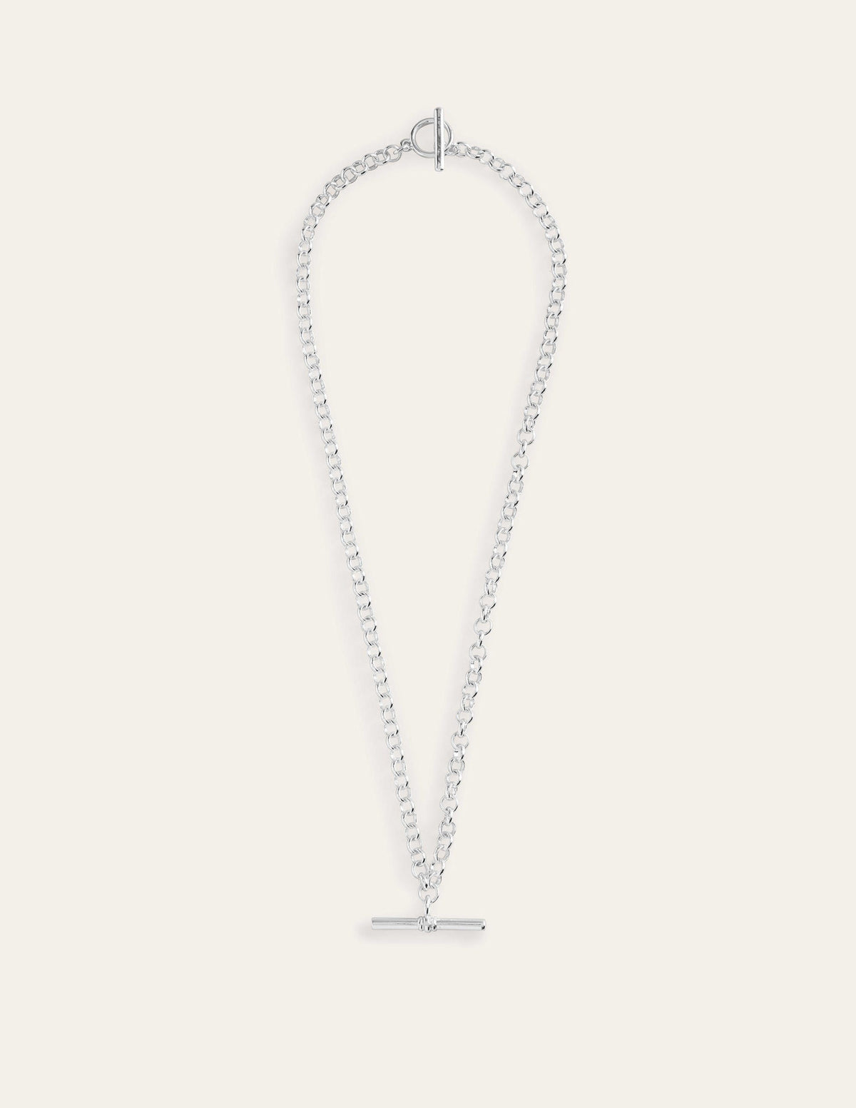 T-bar Chain Necklace-Silver - Image 2