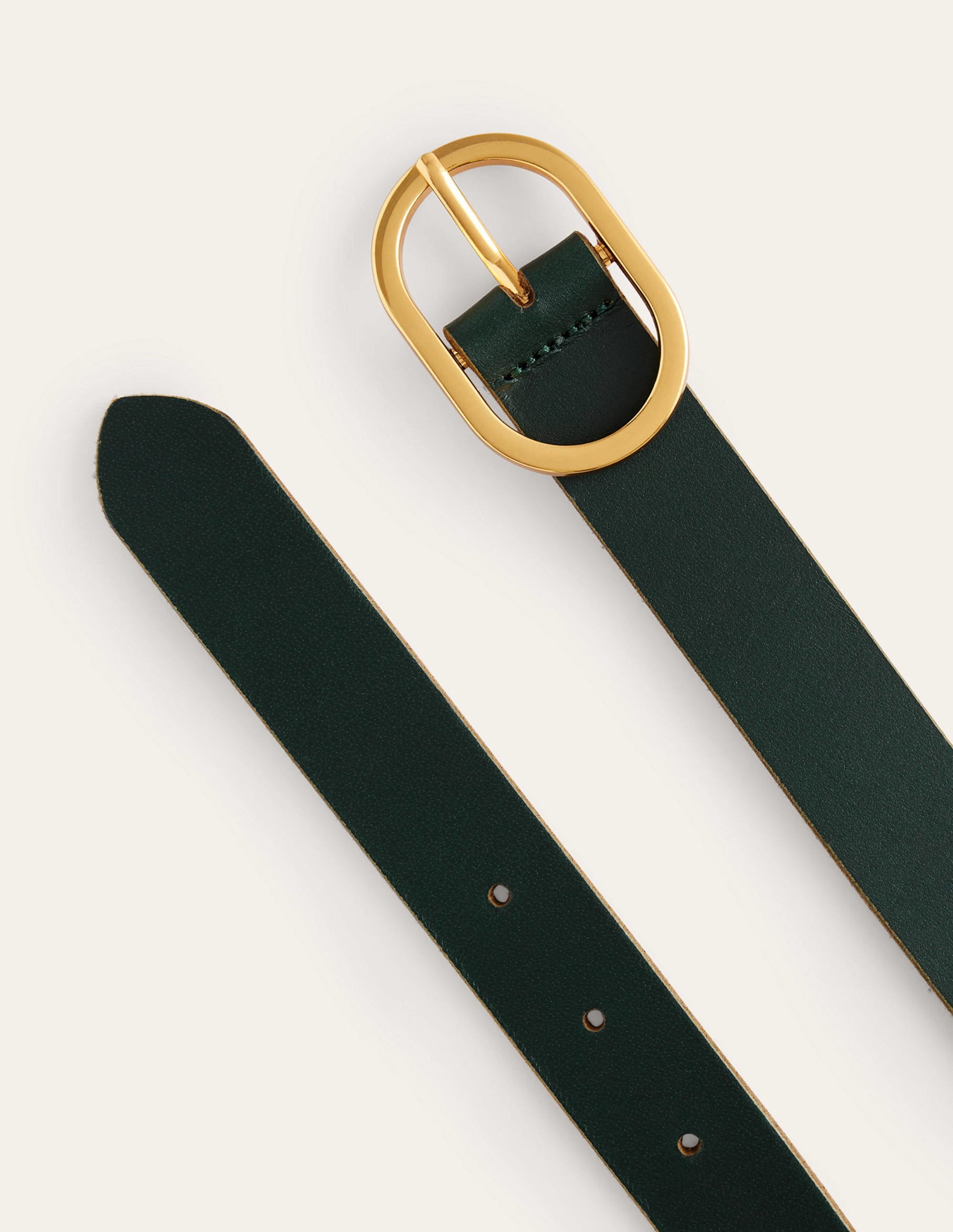 Classic Leather Belt-Dark Green - Image 3