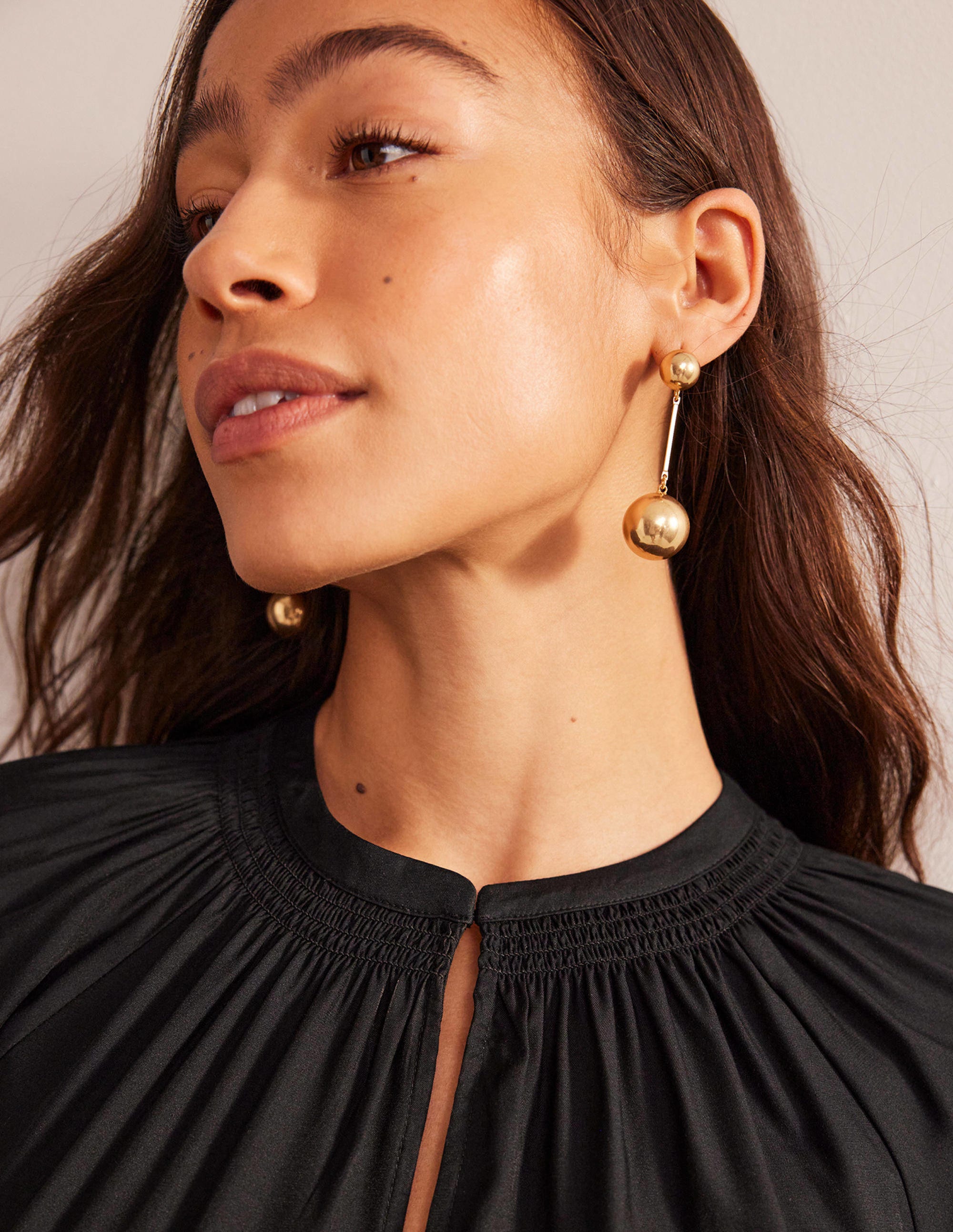 Statement Drop Earrings-Gold - Image 1