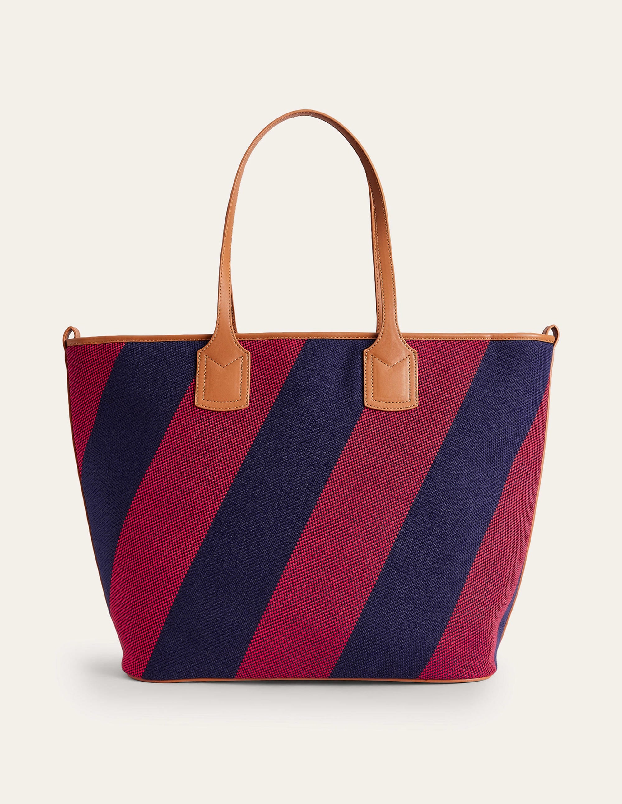 Trapeze Tote Bag-Red Navy Stripe - Image 3