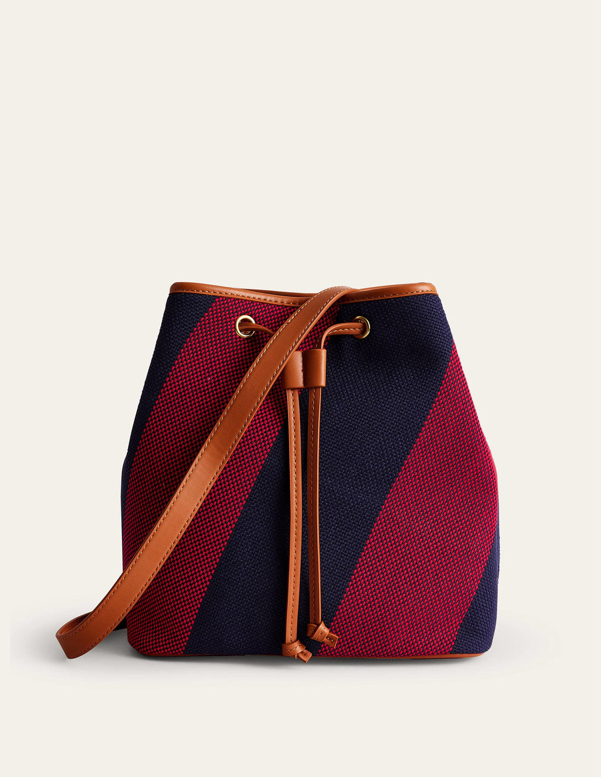 Bucket Bag-Red Navy Stripe-2