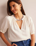 Chunky Semi-Precious Necklace-Blue