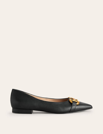 Iris Snaffle Ballet Flat-Black-2