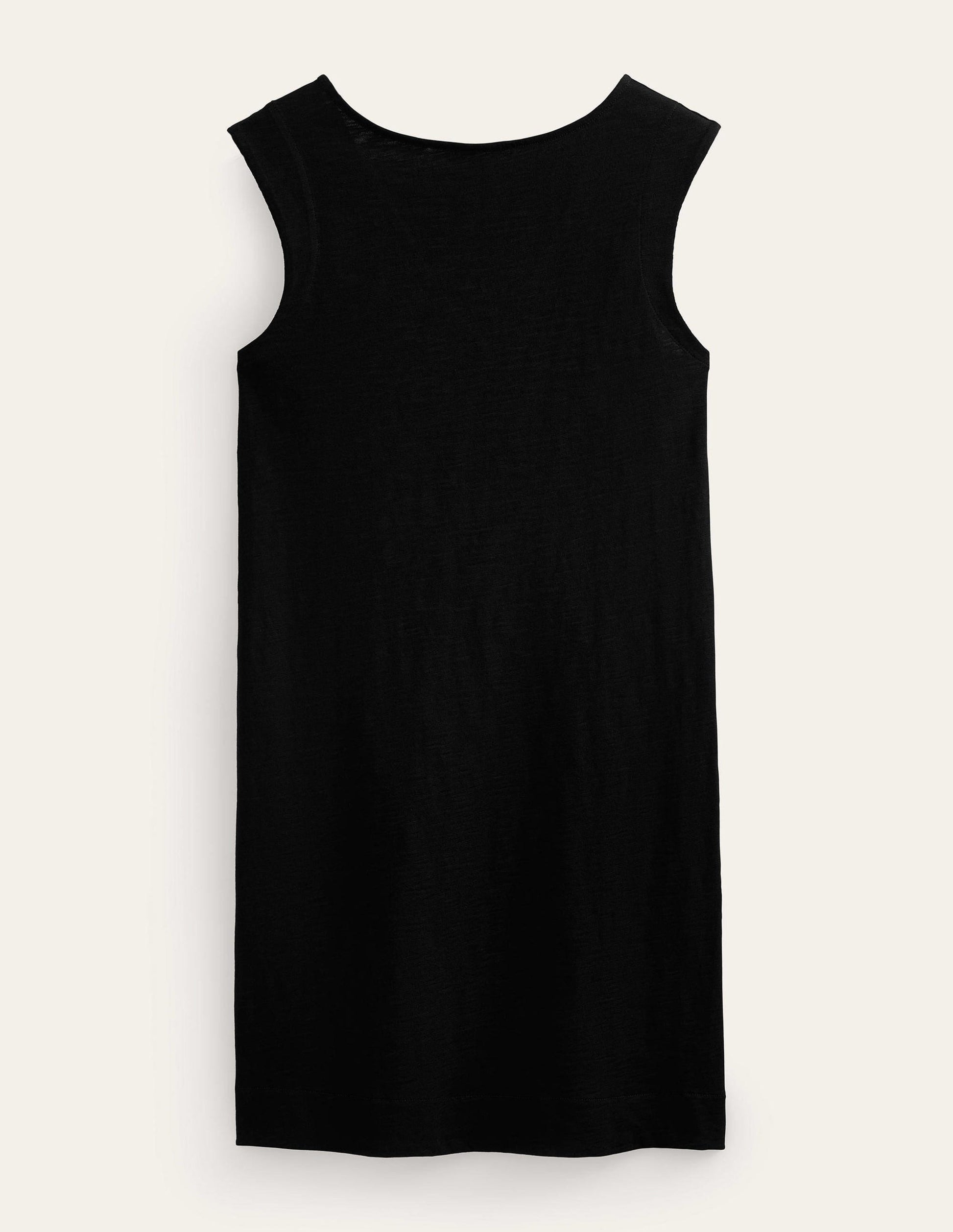 Sleeveless Jersey Shift Dress-Black-5