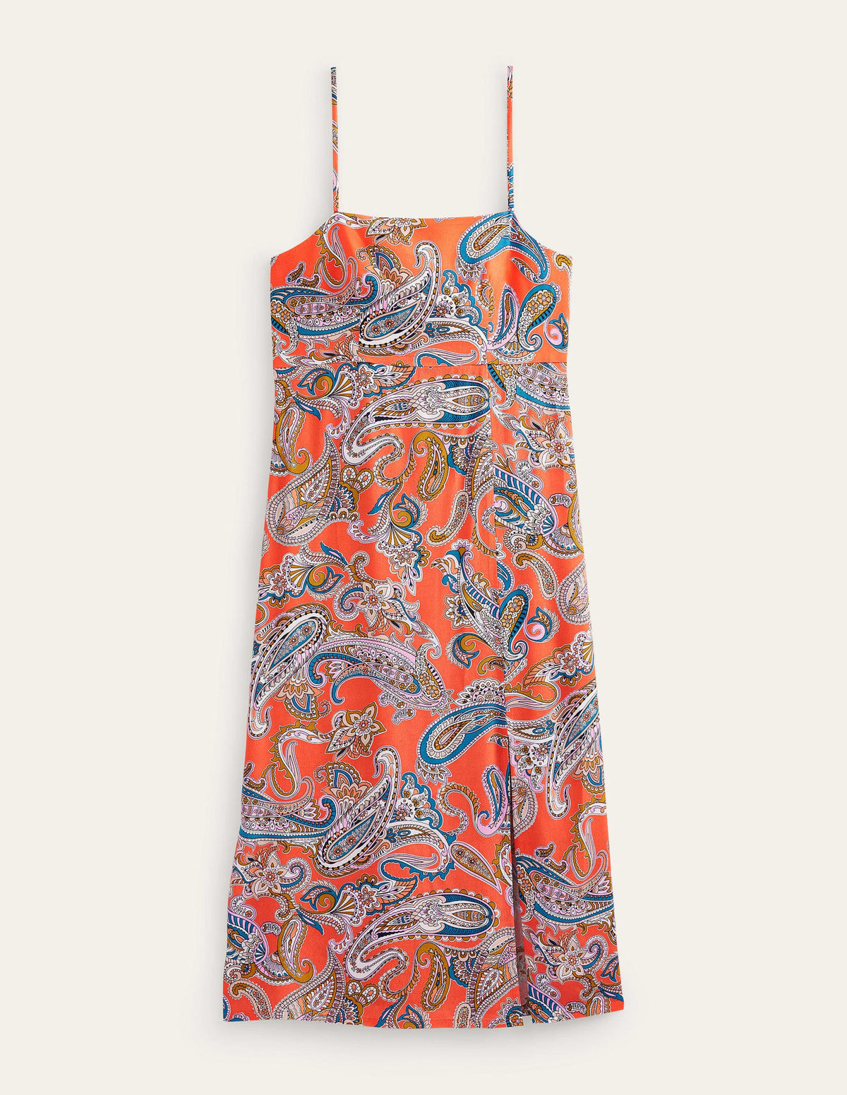 Column Cami Midi Dress-Orange Jelly, Paradise Pop - Image 5
