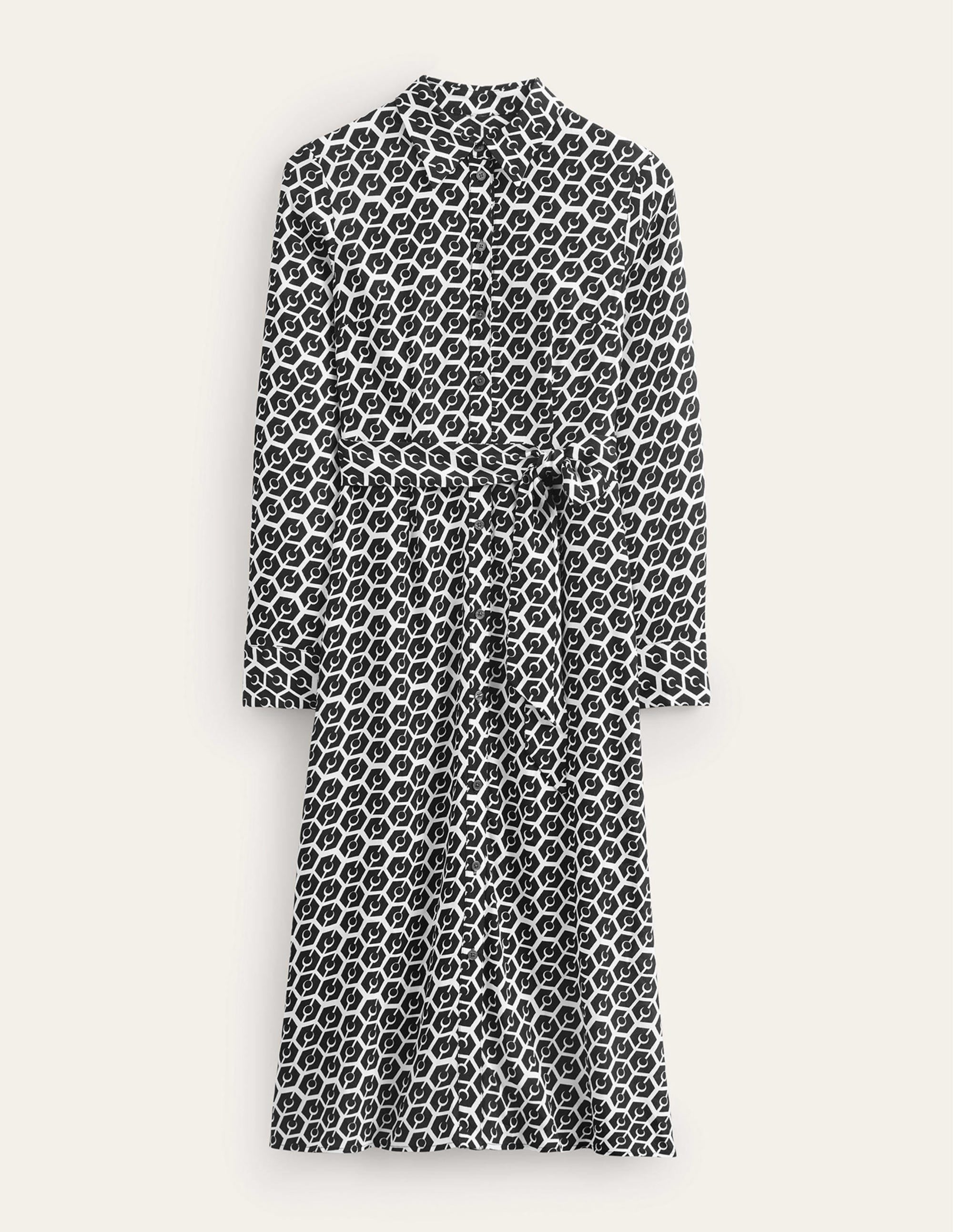 Kate Midi Shirt Dress-Black, Reverie - Image 8