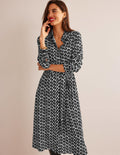 Kate Midi Shirt Dress-Black, Reverie
