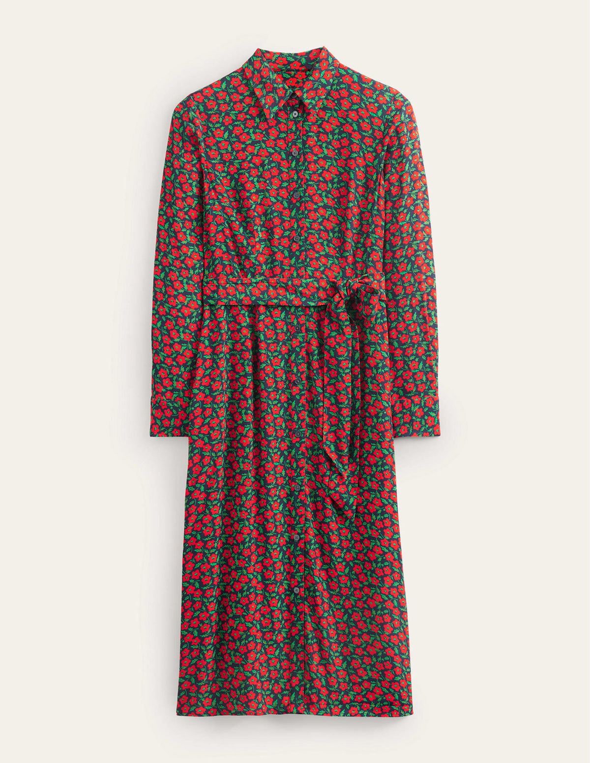 Kate Midi Shirt Dress-Hot Pepper, Petal Pop - Image 8