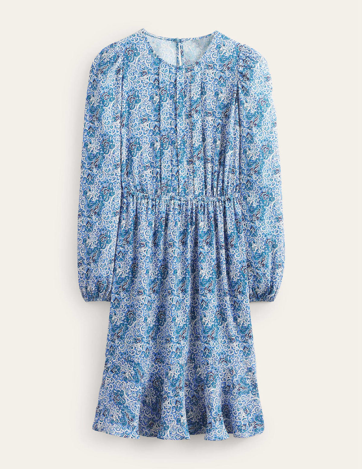 Pleated Peplum Mini Dress-Teal, Botanic Terrace-8