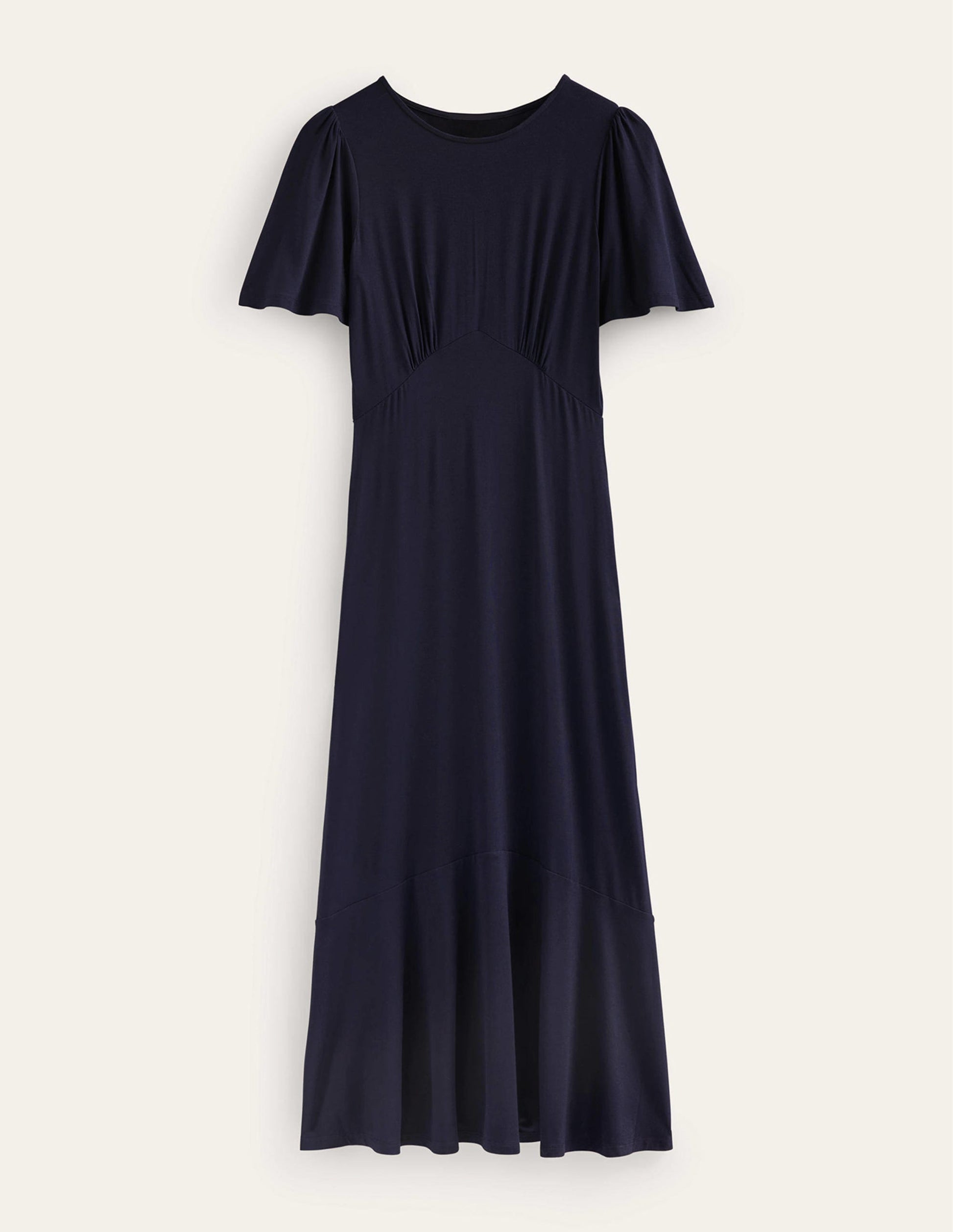 Flippy Jersey Midi Dress-Navy-5