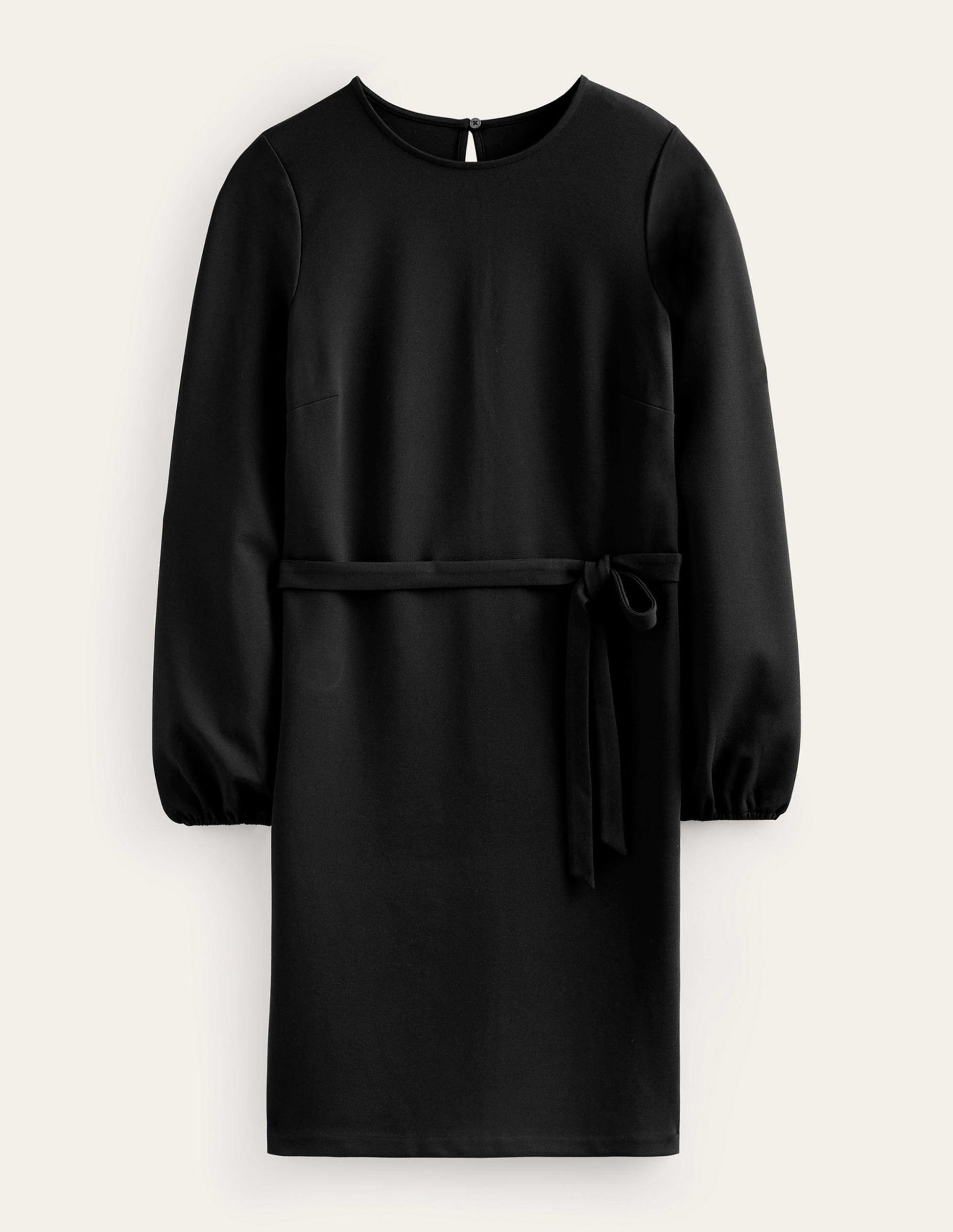 Violet Ponte Shift Dress-Black-5