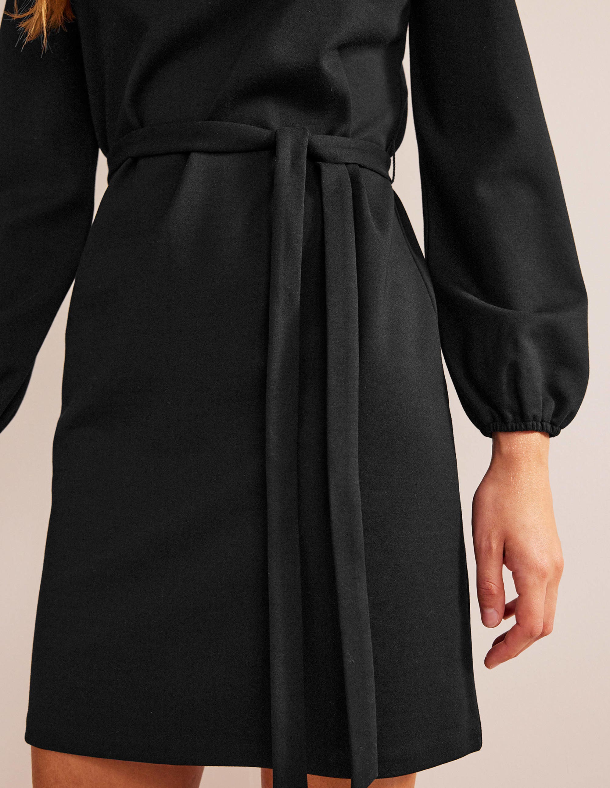 Violet Ponte Shift Dress-Black - Image 2