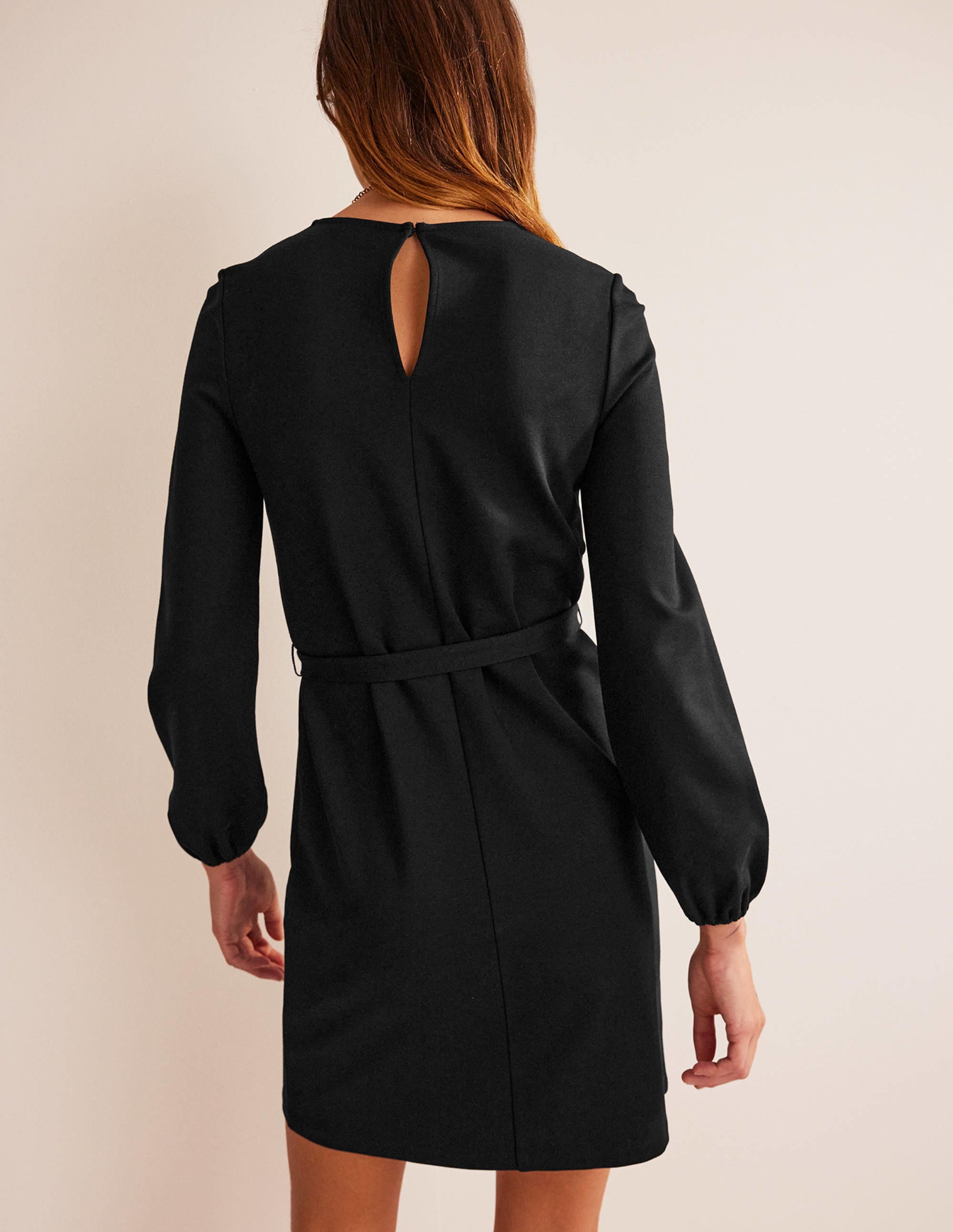 Violet Ponte Shift Dress-Black - Image 3