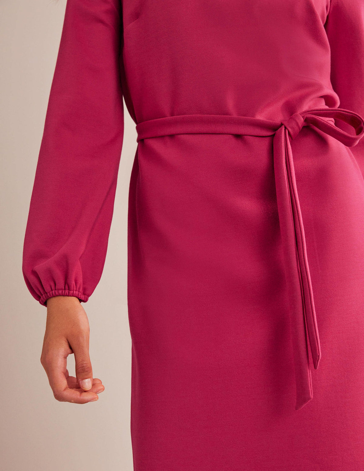 Violet Ponte Shift Dress-Warm Cranberry-2