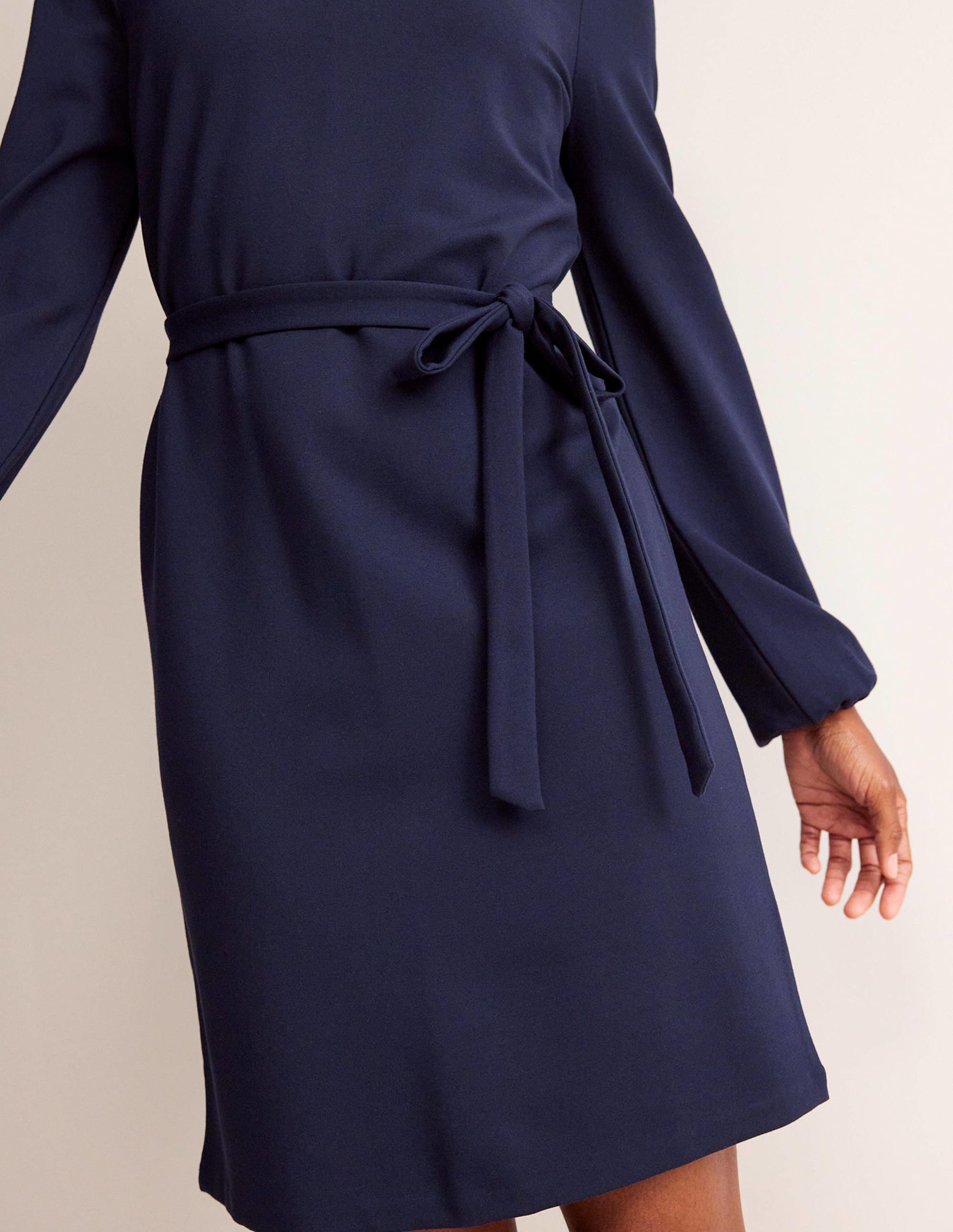 Violet Ponte Shift Dress-Navy - Image 2