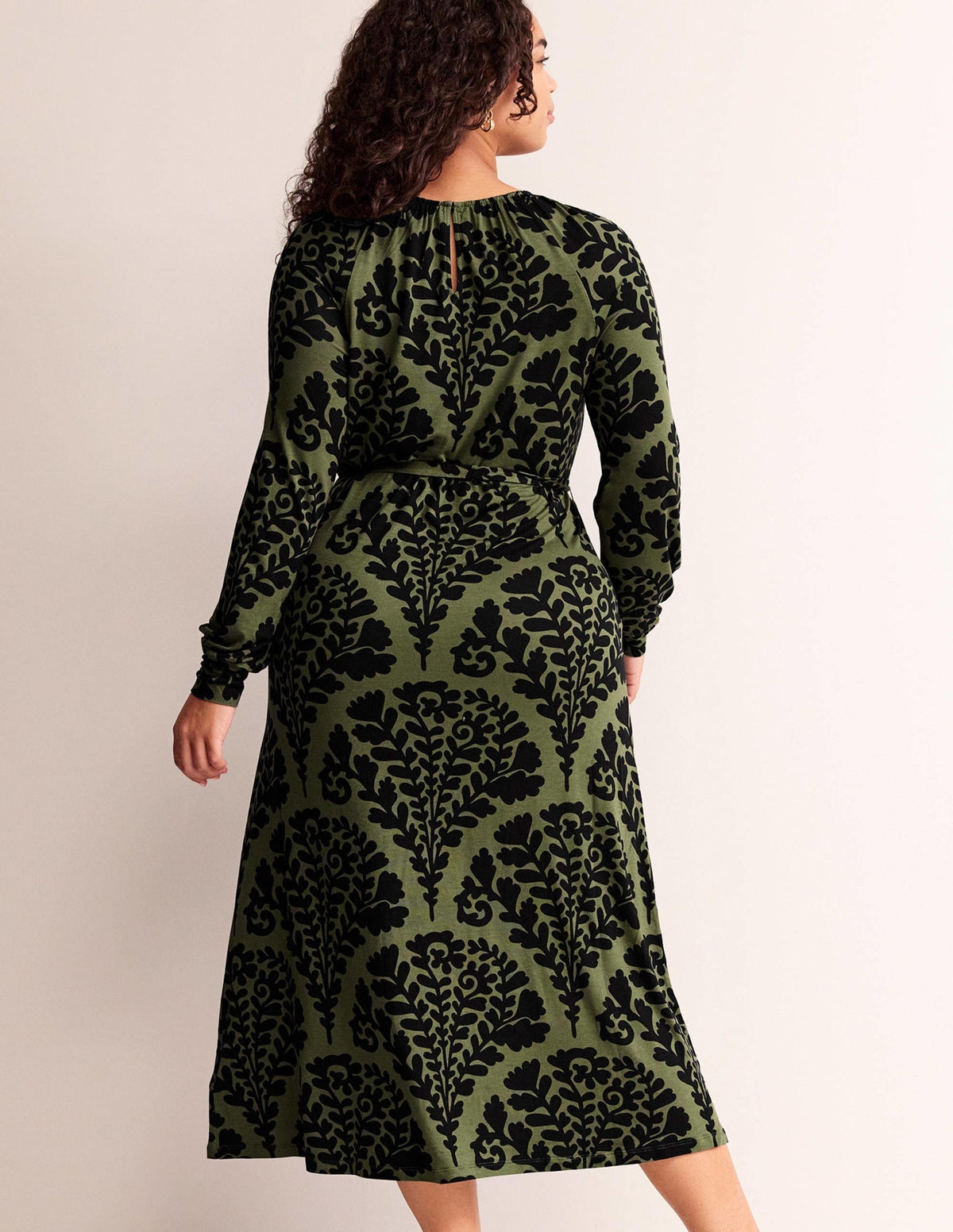 Placement Print Maxi Dress-Spruce, Blossomy - Image 6